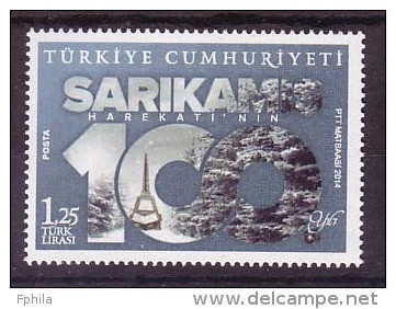 2014 TURKEY 100TH YEAR OF SARIKAMIS OPERATION MNH ** - Unused Stamps