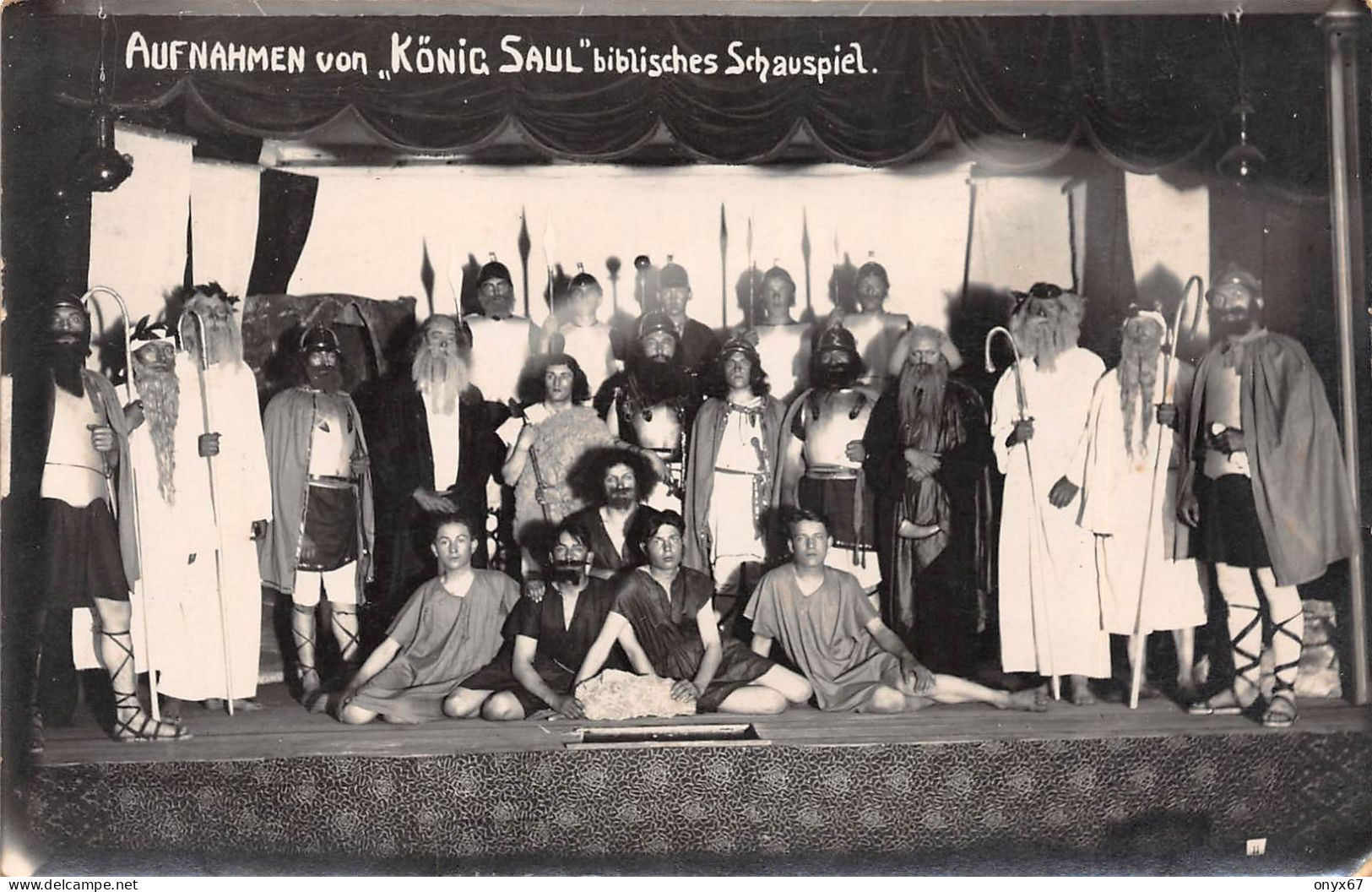 Carte Photo SPECTACLE-THEATRE-ARTISTE-COMEDIEN-Drame Biblique Roi SAUL-Auf Nahmen Von König Saul Biblisches Schauspiel - Théâtre