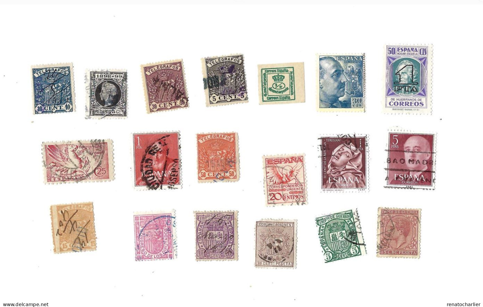 Collection De 56 Timbres Oblitérés. - Collections