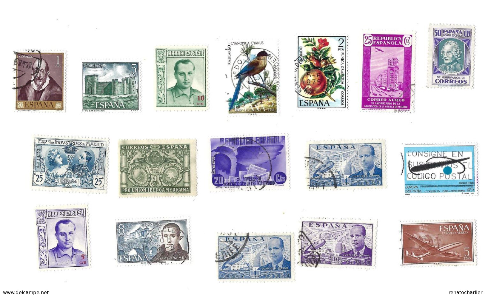 Collection De 56 Timbres Oblitérés. - Collezioni