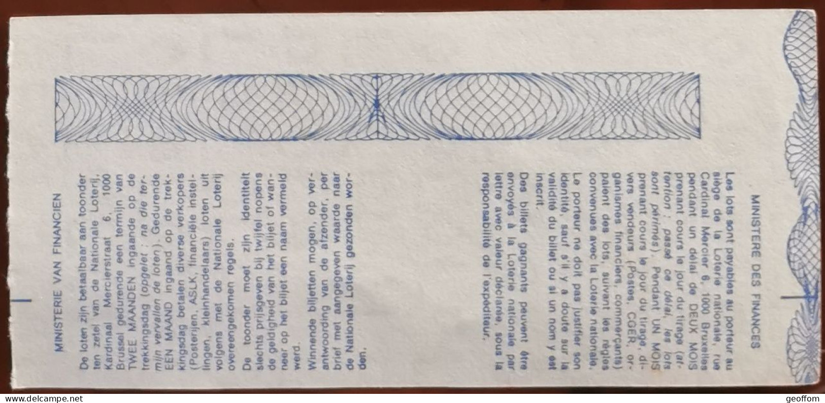 Billet De Loterie Nationale Belgique 1987 42e Tranche De L'Année Du Commerce Extérieur - 21-10-1987 - Billetes De Lotería