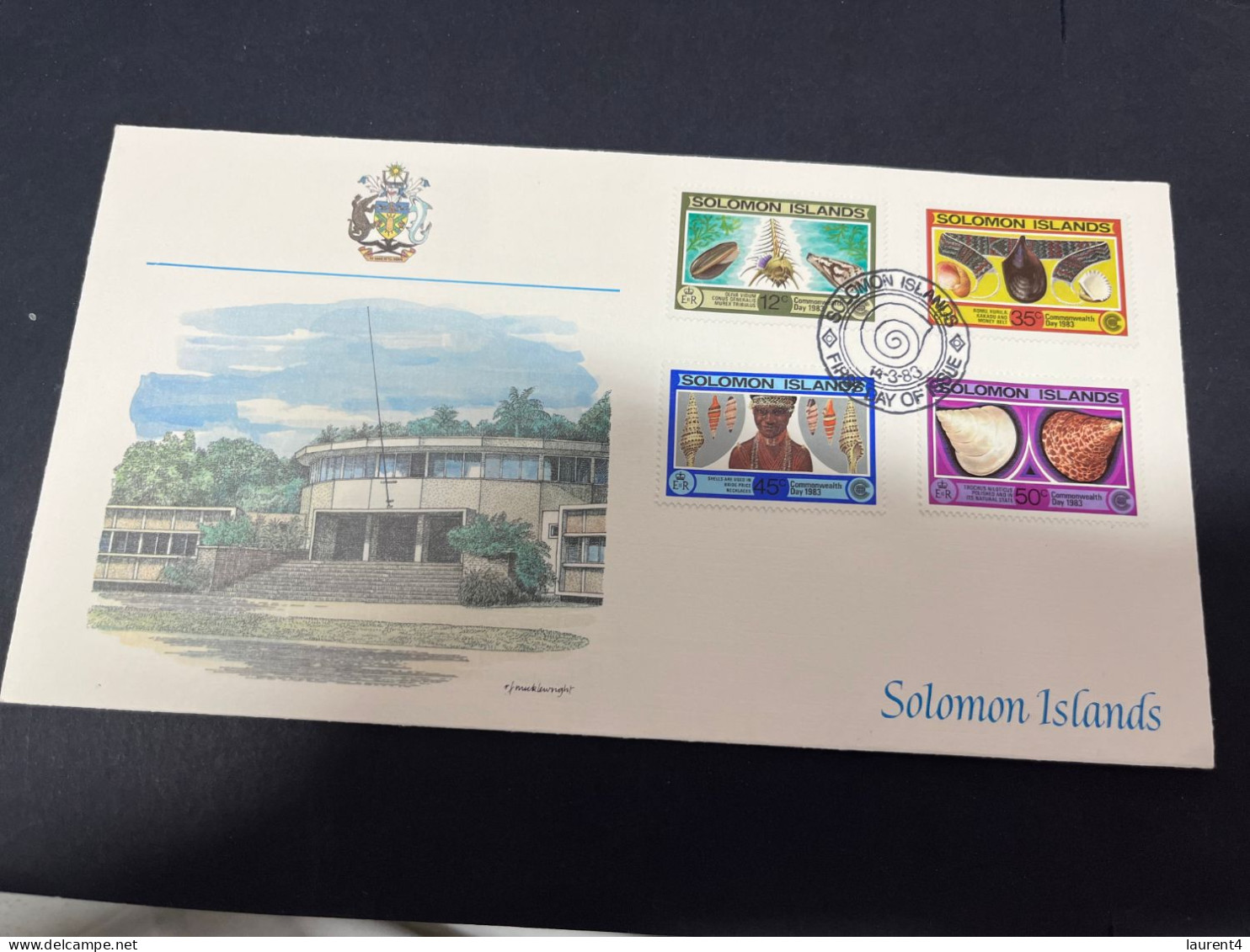 4-1-2024 (4 W 17) 1983 - Solomon Islands - The History & Heritage Of The Commonweath (by Fleetwood) Seashell - Islas Salomón (...-1978)