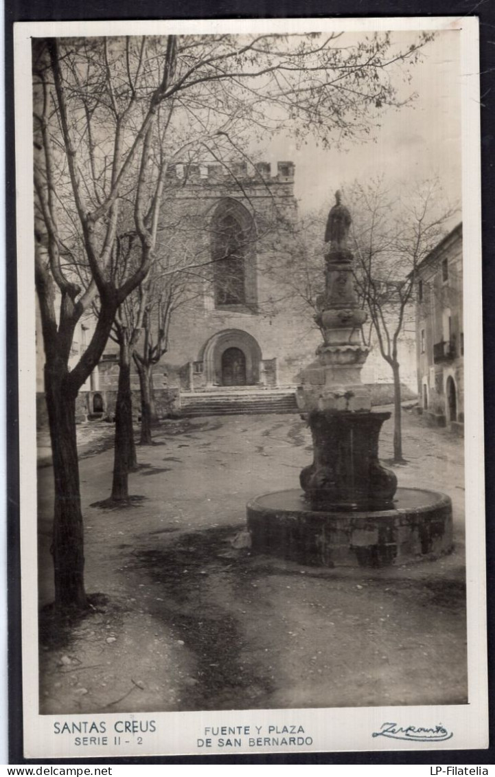 España - Poblet - Monasterio Santas Creus - Fuente Y Plaza De San Bernardo - Tarragona