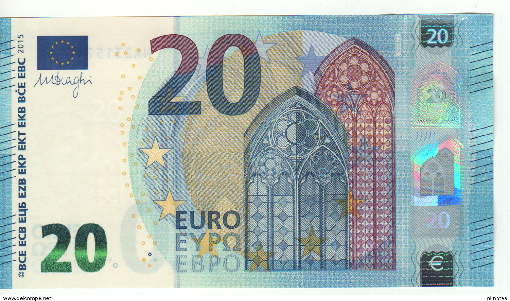 20 EURO  'Austria'     DRAGHI    N 008 C2      NA2315747152  /  FDS - UNC - 20 Euro