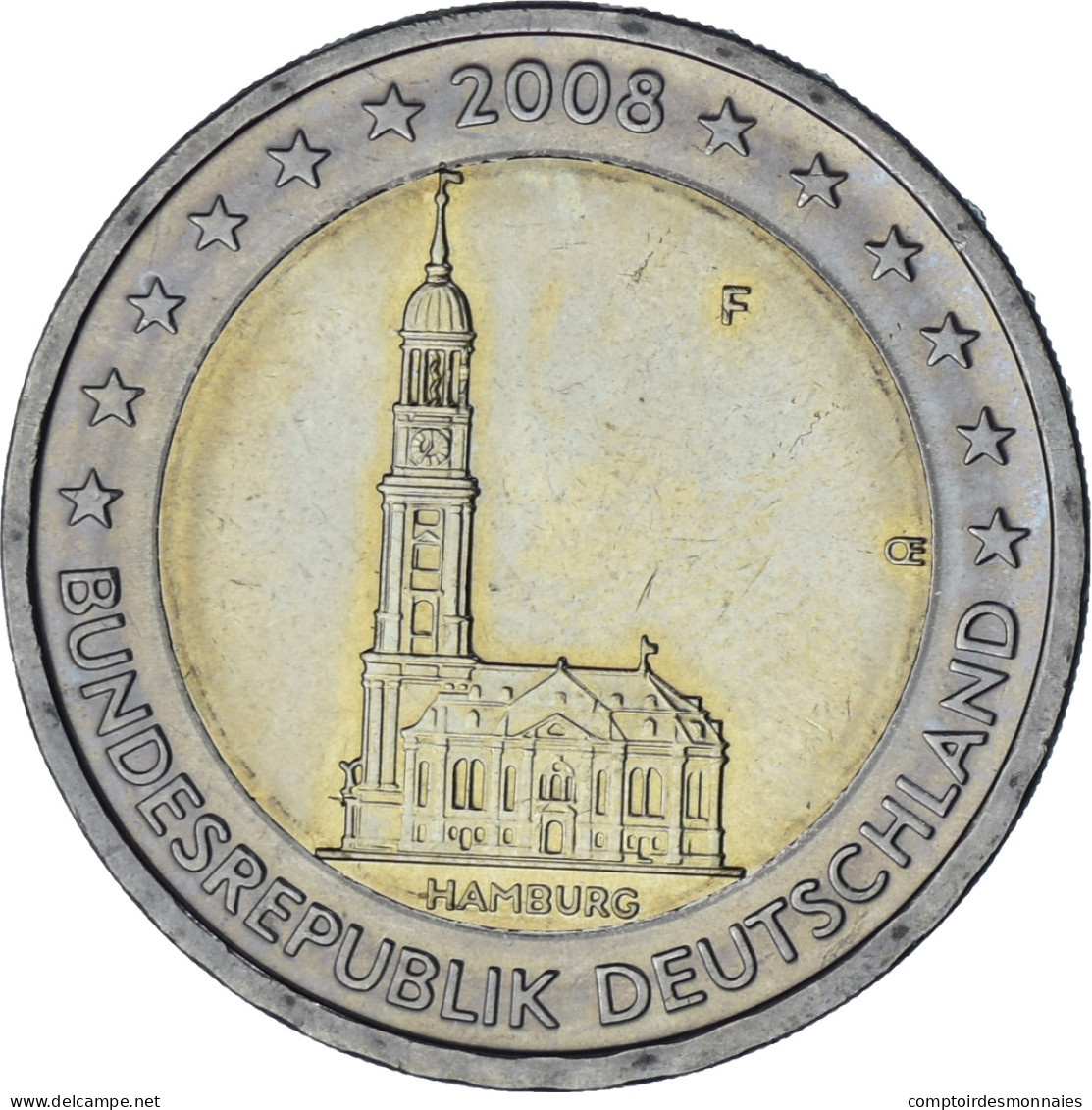 République Fédérale Allemande, 2 Euro, 2008, Stuttgart, SUP, Bimétallique - Allemagne