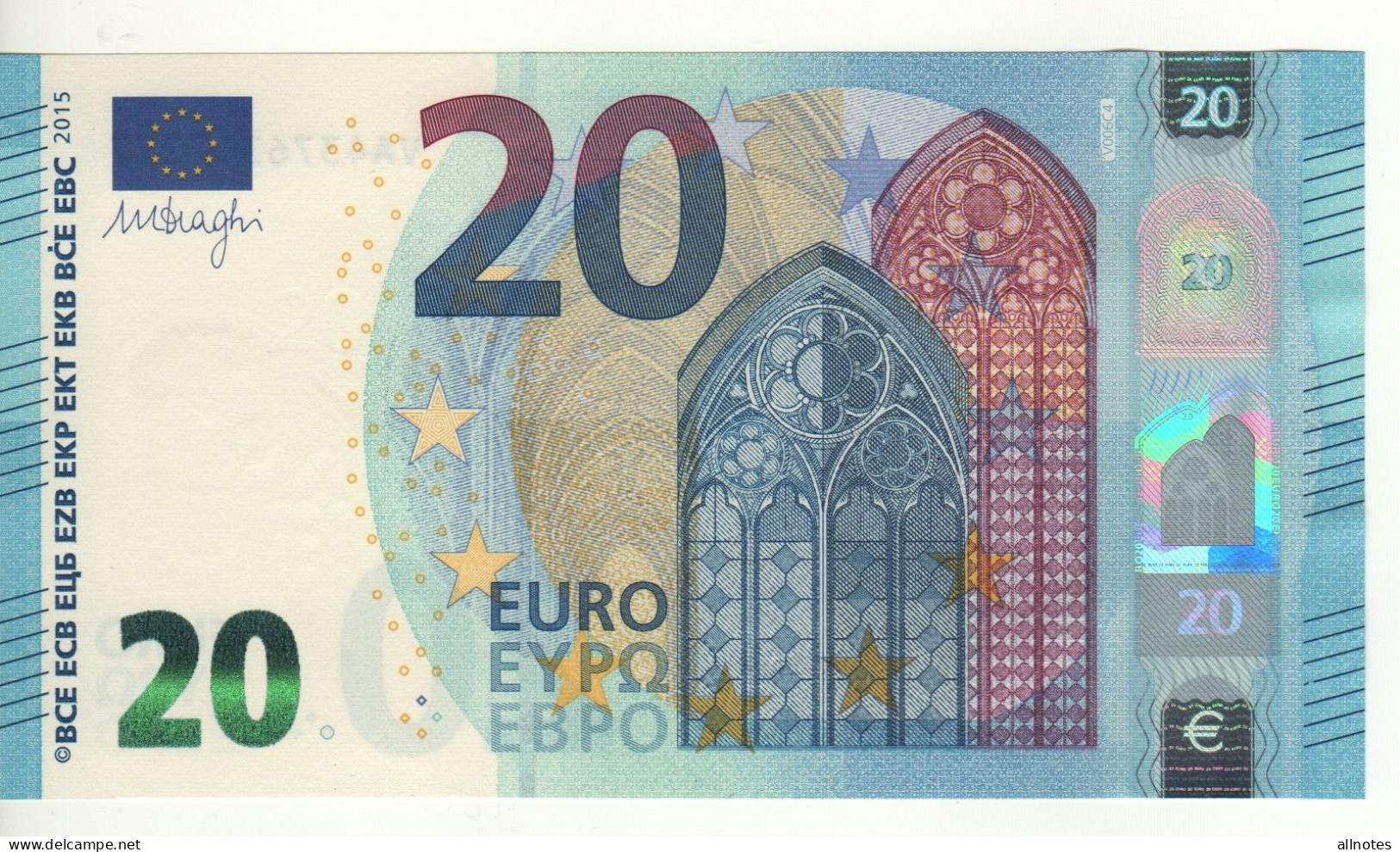 20 EURO  'Spain'     Draghi  V 006 C4   VA4376362286  /  FDS - UNC - 20 Euro