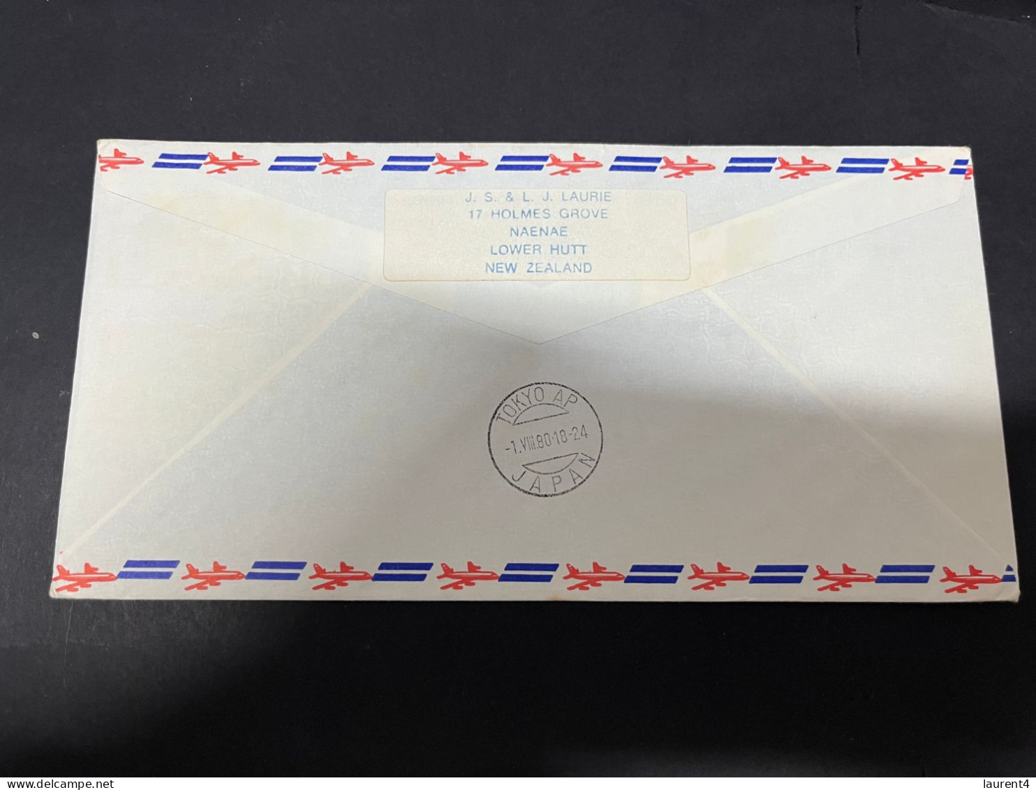 4-1-2024 (4 W 19) Letter Posted Via Air Mail From New Zealand To Japan (1st Flight Auckland To Tokyo) 1980 - Sonstige (Luft)