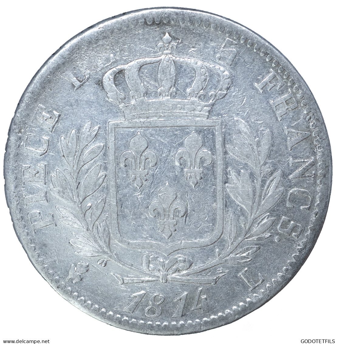 Louis XVIII-5 Francs 1814 Bayonne - 5 Francs