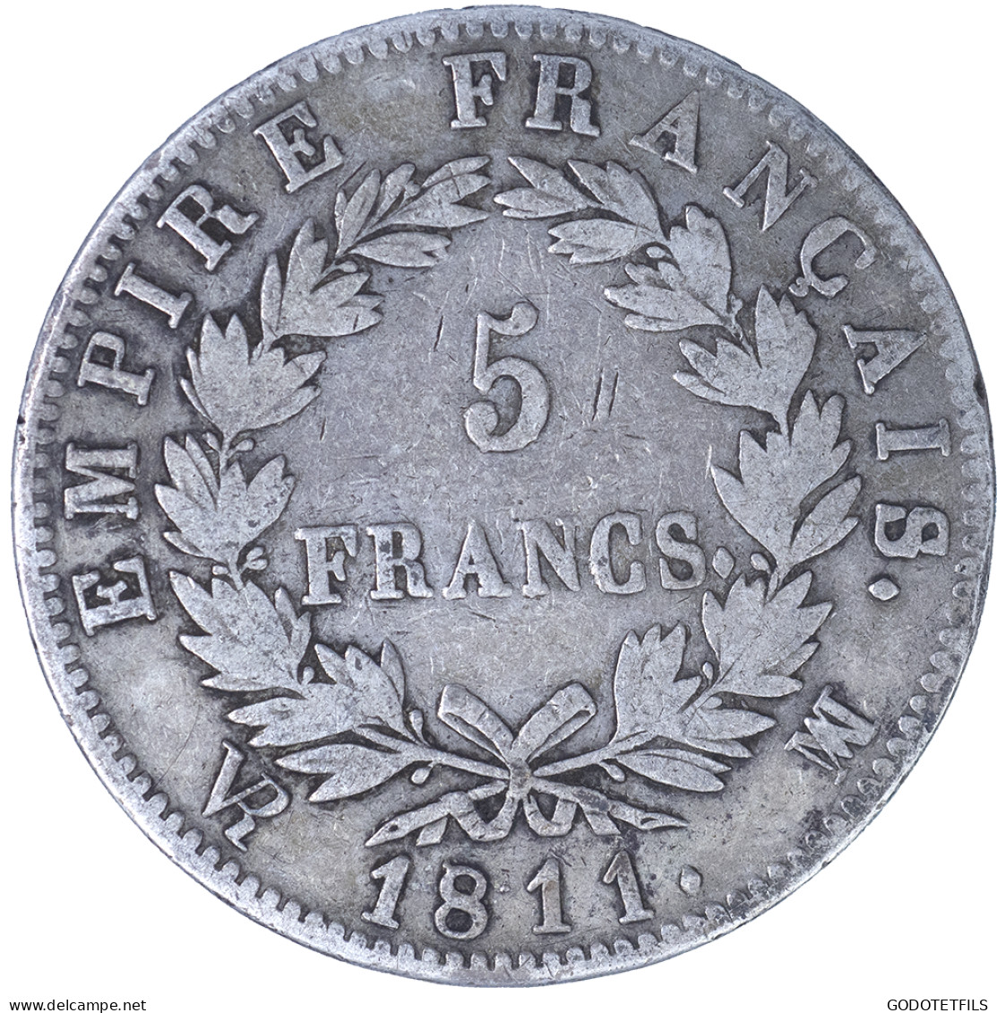 Premier Empire-5 Francs Napoléon Ier 1811 Marseille - 5 Francs