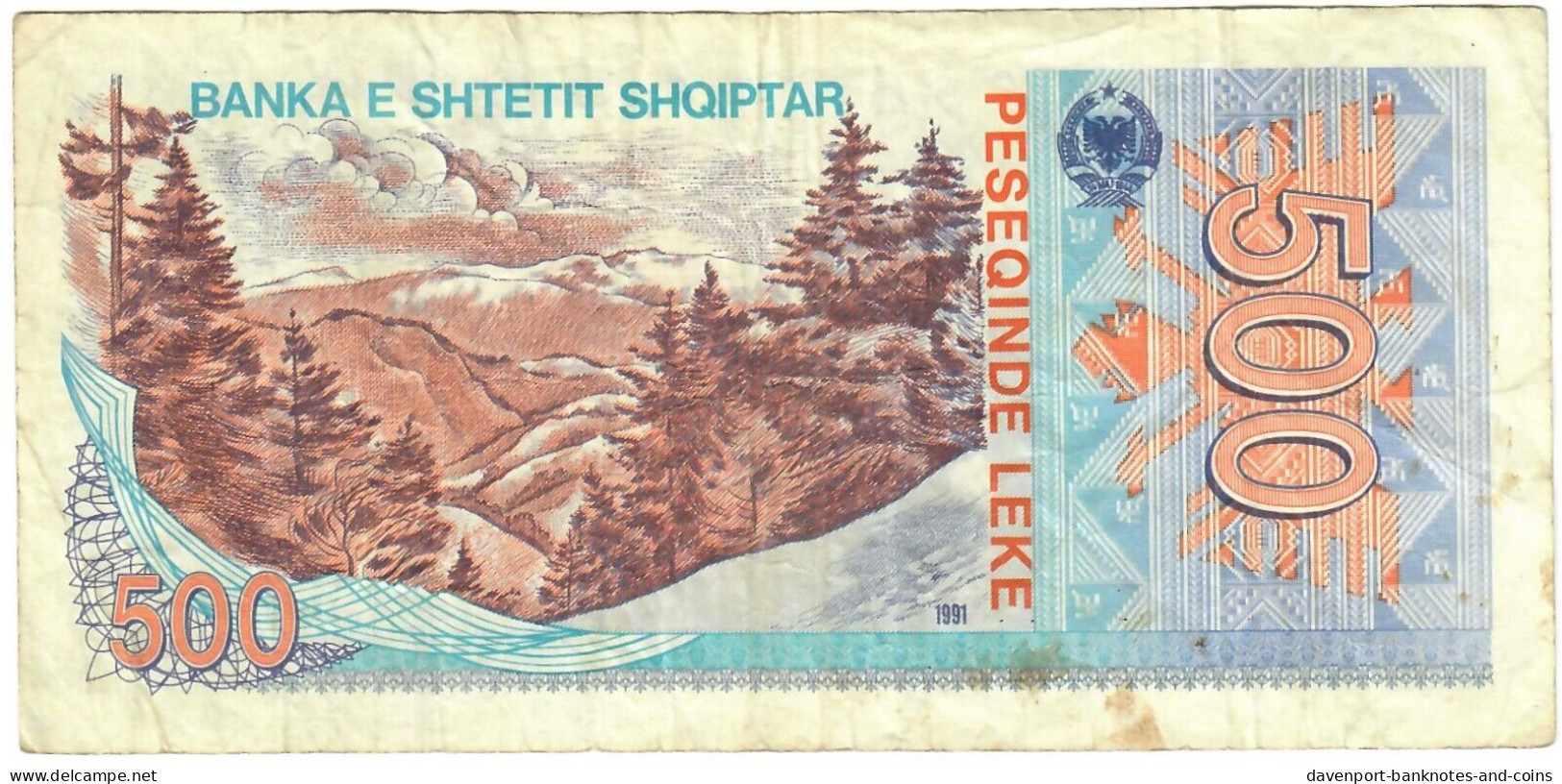 Albania 500 Lek 1991 F - Albania