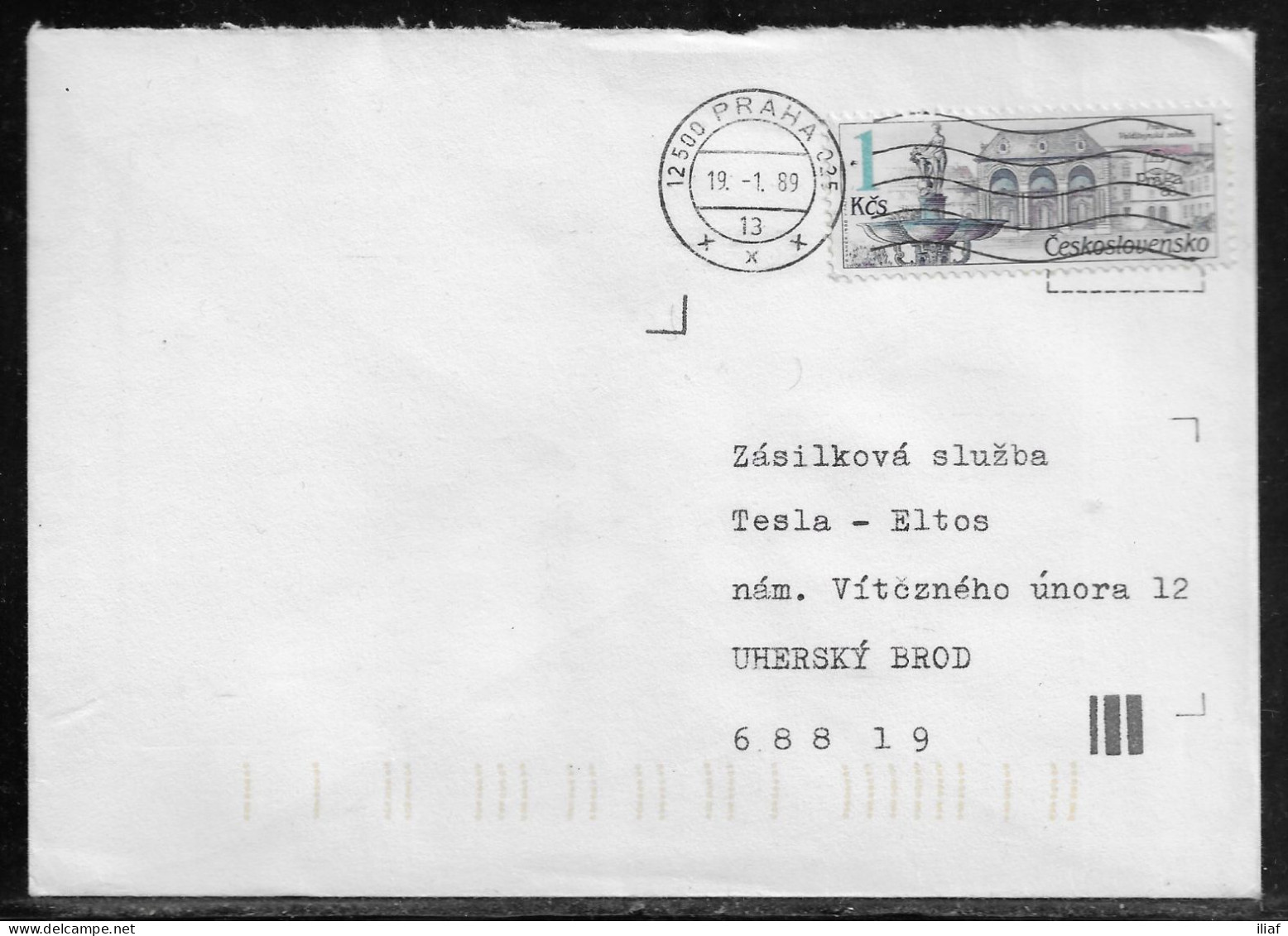 Czechoslovakia. Stamp Sc. 2705 On Letter, Sent From Praha On 19.01.89 For “Tesla” Uhersky Brod. - Covers & Documents