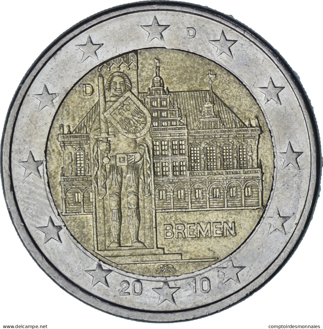 République Fédérale Allemande, 2 Euro, 2010, Munich, Bimétallique, SPL - Allemagne