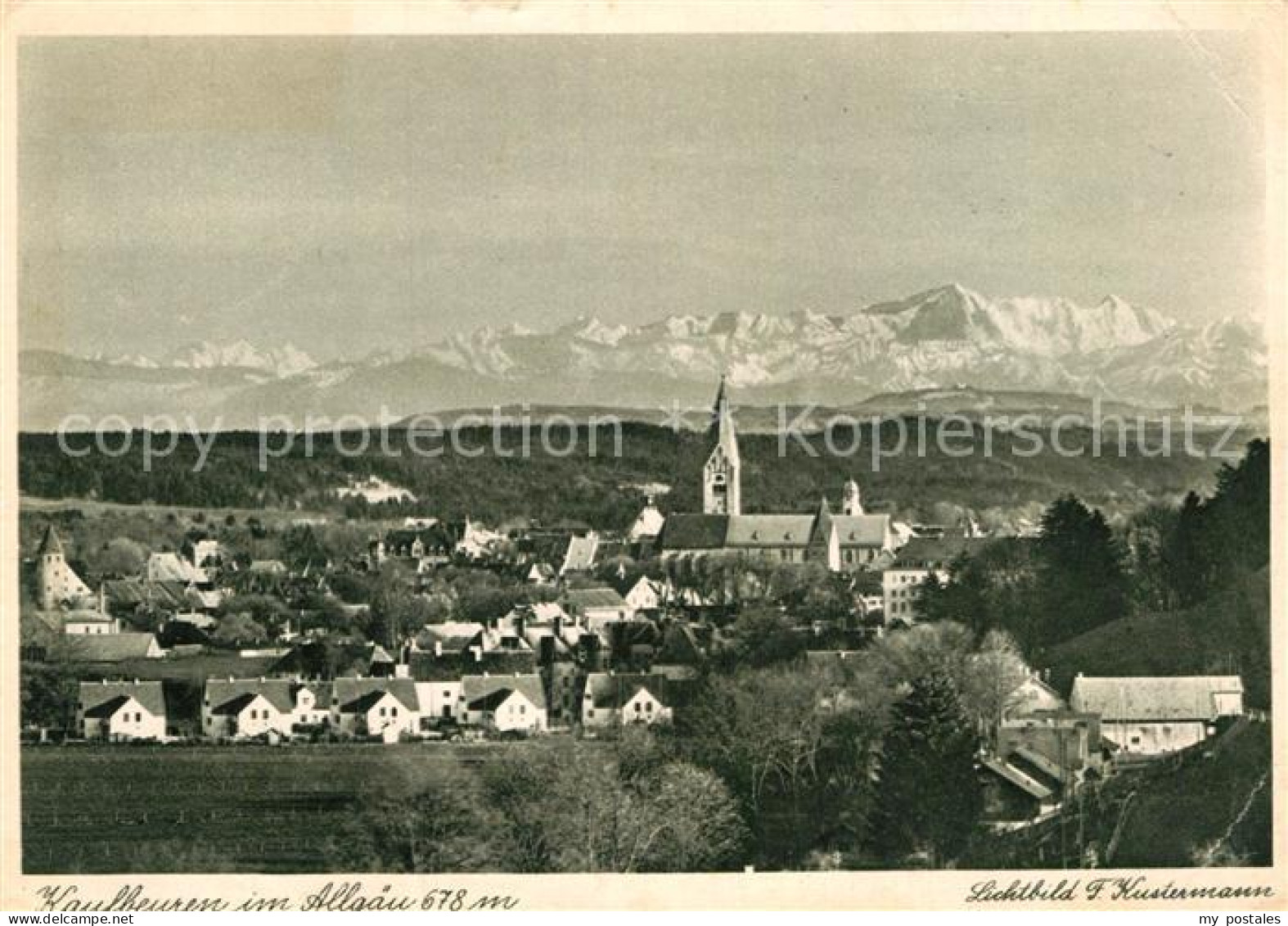 72985653 Kaufbeuren Stadtpanorama Mit Kirche Blick Auf Zugspitze Alpen Kaufbeure - Kaufbeuren