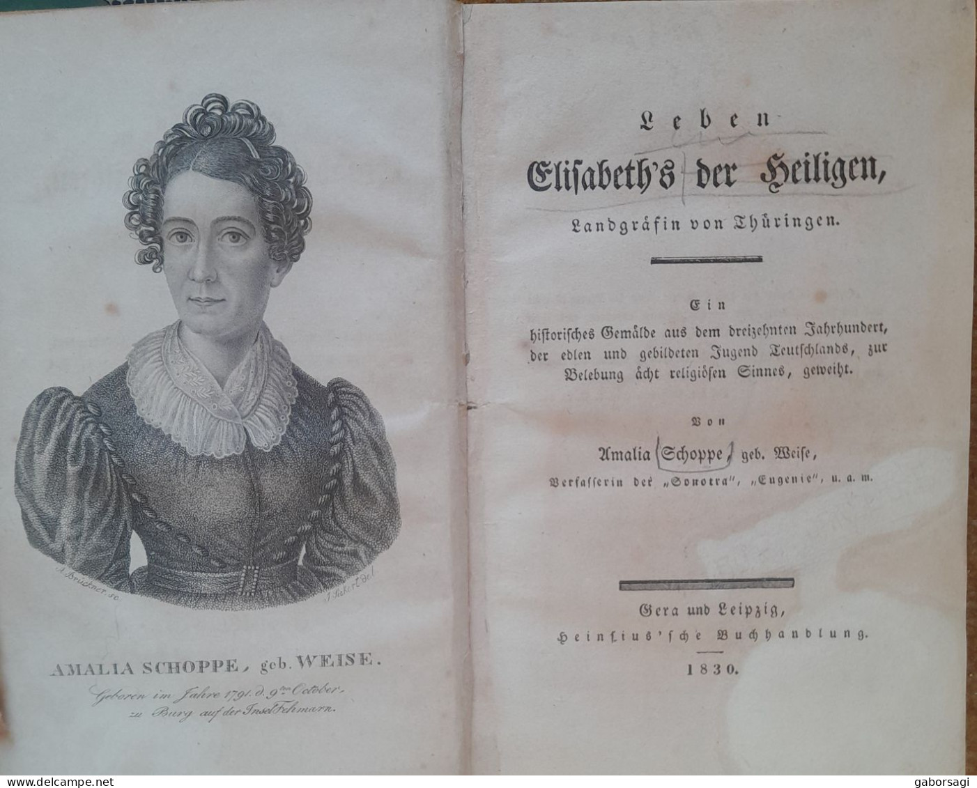 Amalia Schoppe: Leben Elisabeth's Der Heiligen - Livres Anciens