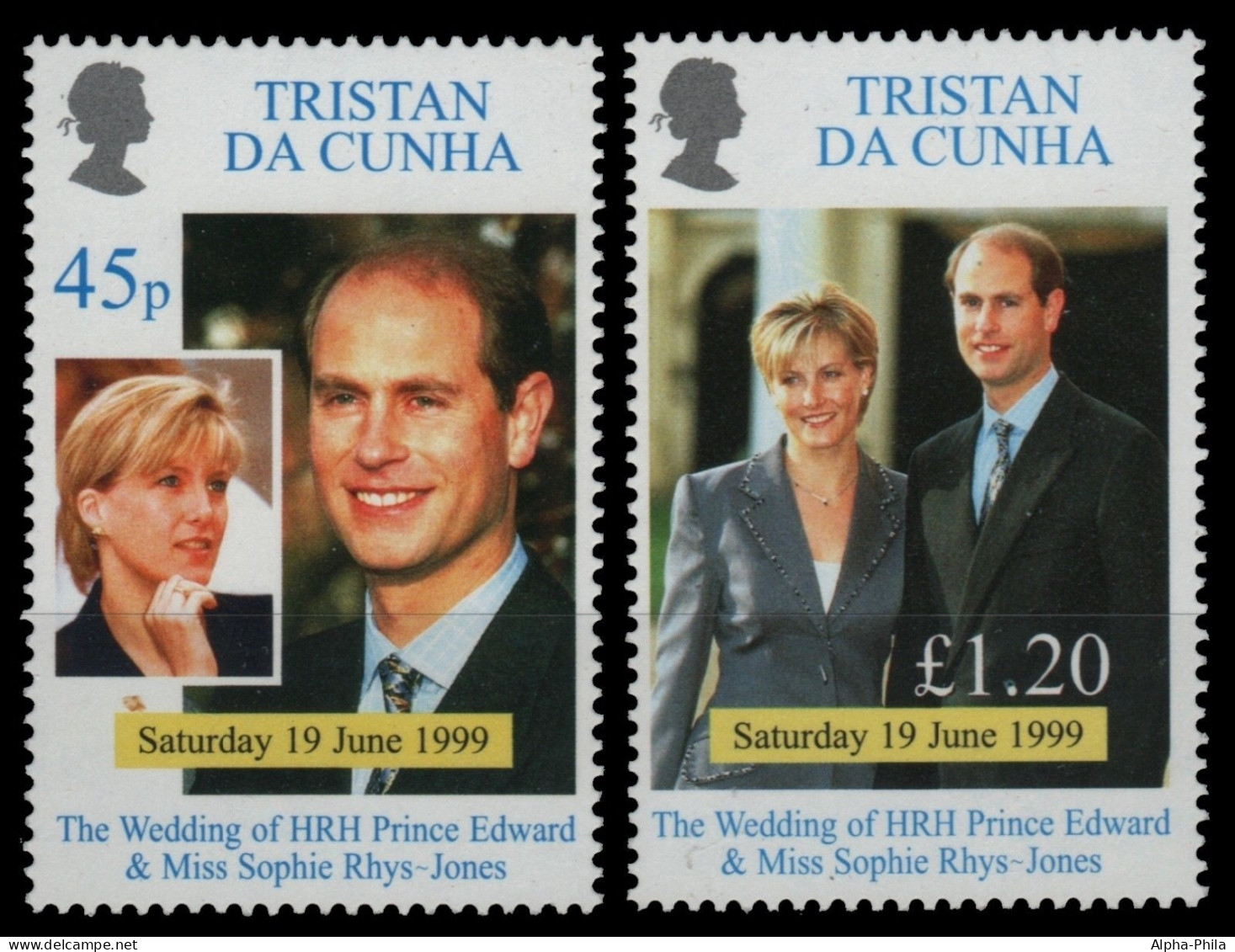 Tristan Da Cunha 1999 - Mi-Nr. 658-659 ** - MNH - Prince Edward - Tristan Da Cunha