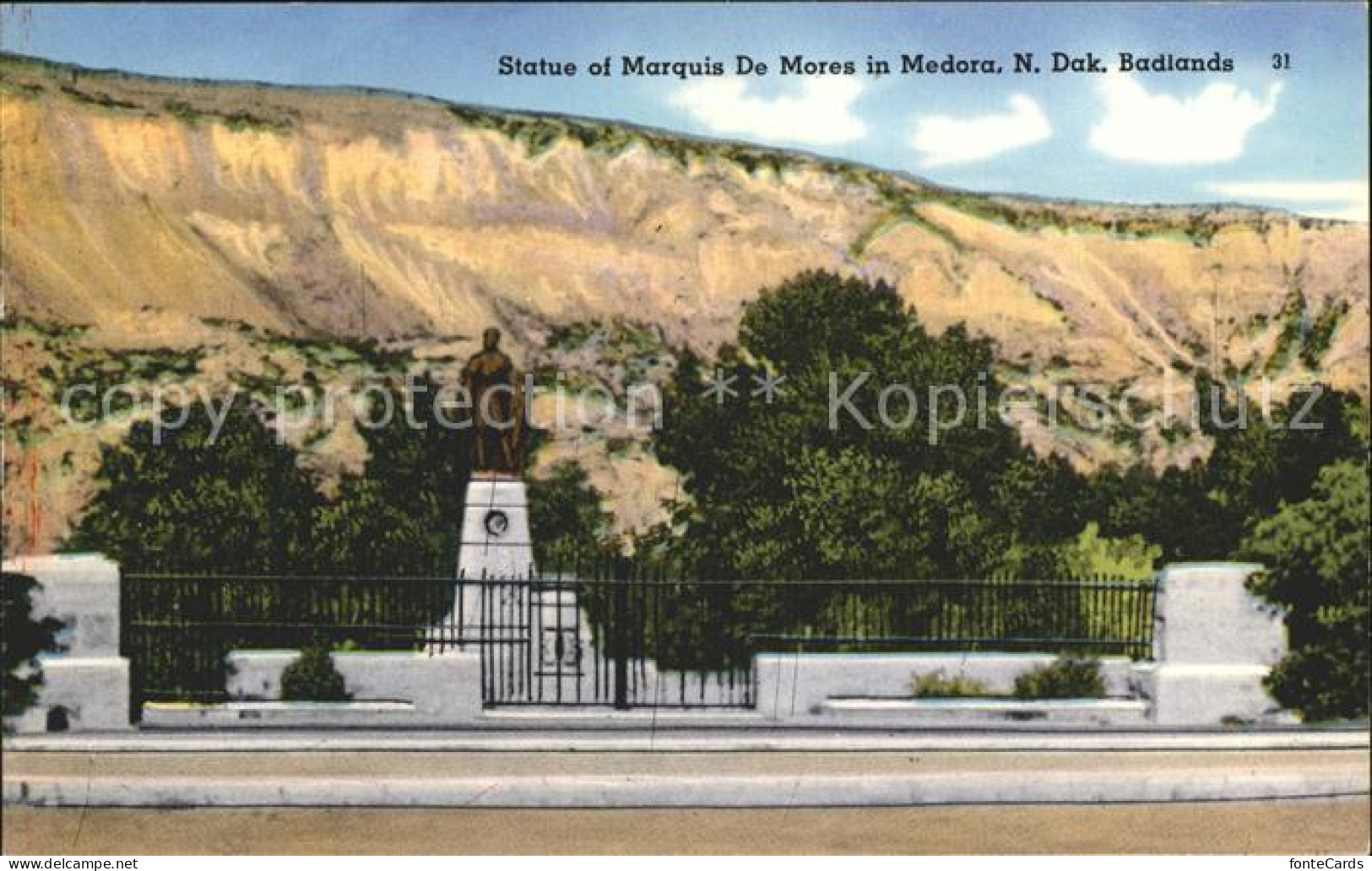 72278181 Medora_North_Dakota Statue Of Marquis De Mores - Autres & Non Classés