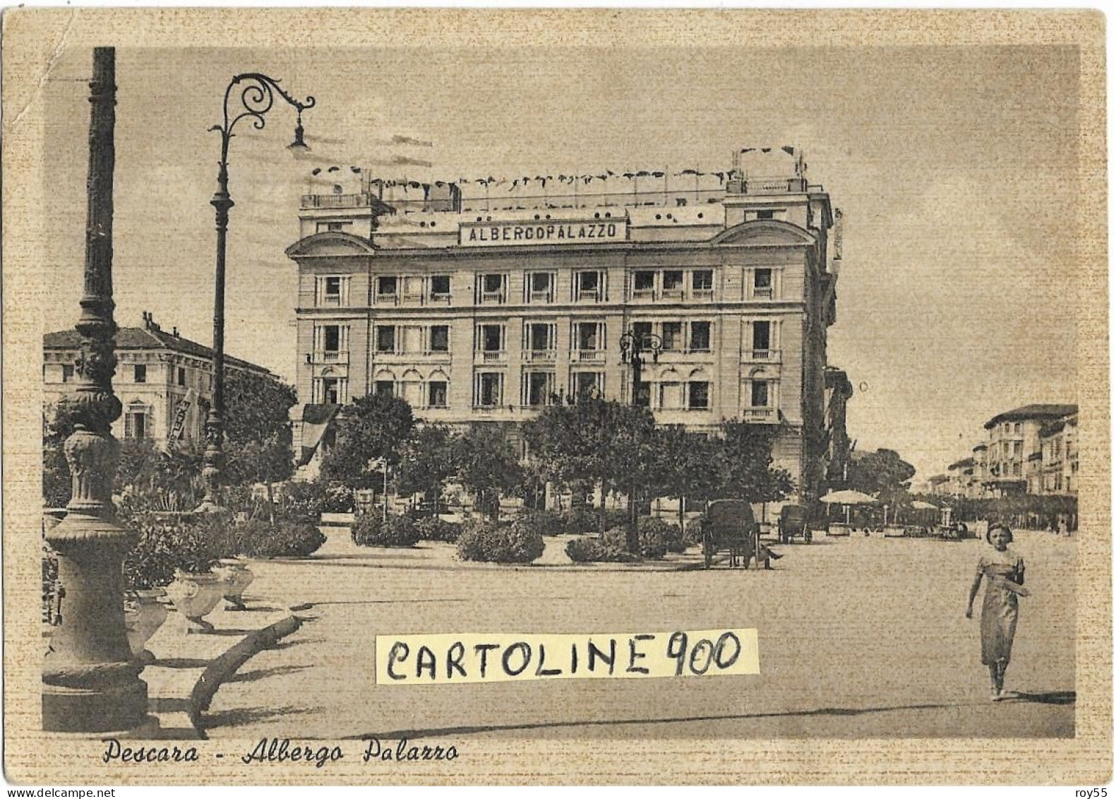 Abruzzo-pescara Albergo Palazzo Differente Veduta Hotel Anni 40 (v.retro) - Pescara