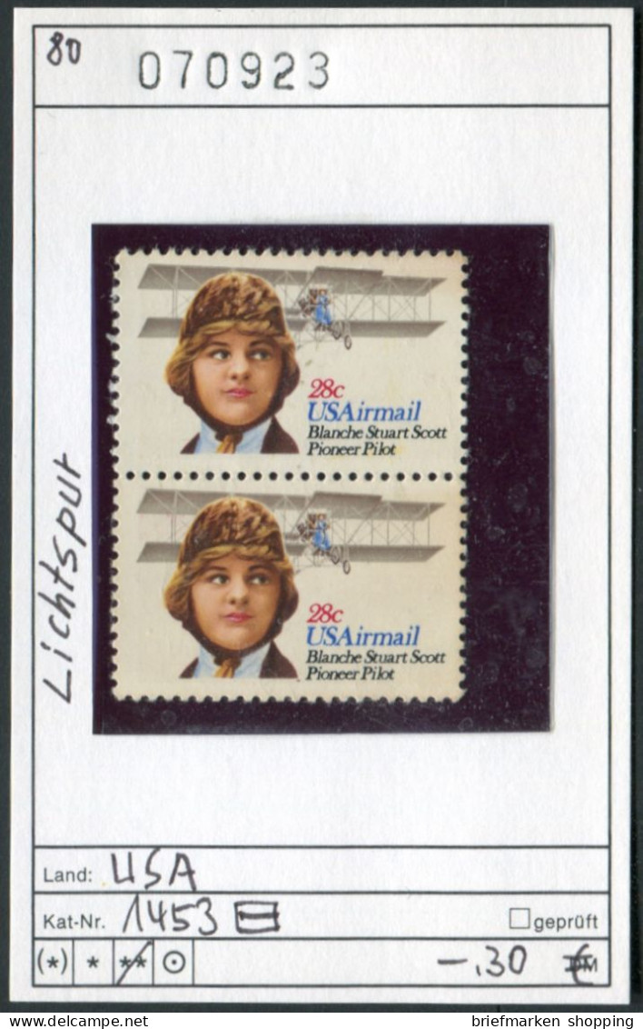 USA 1980 - Etats-Unis 1980 - Michel 1453 Im Paar / Pair (Lichtspur) - ** Mnh Neuf Postfris - Unused Stamps