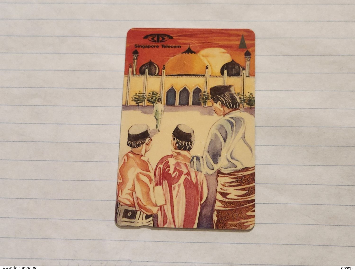 SINGAPORE-(20SIGC-a)-MOSQUE-(88)(20SIGC-147261)($10)(1/1/1992)-used Card+1card Prepiad Free - Singapour