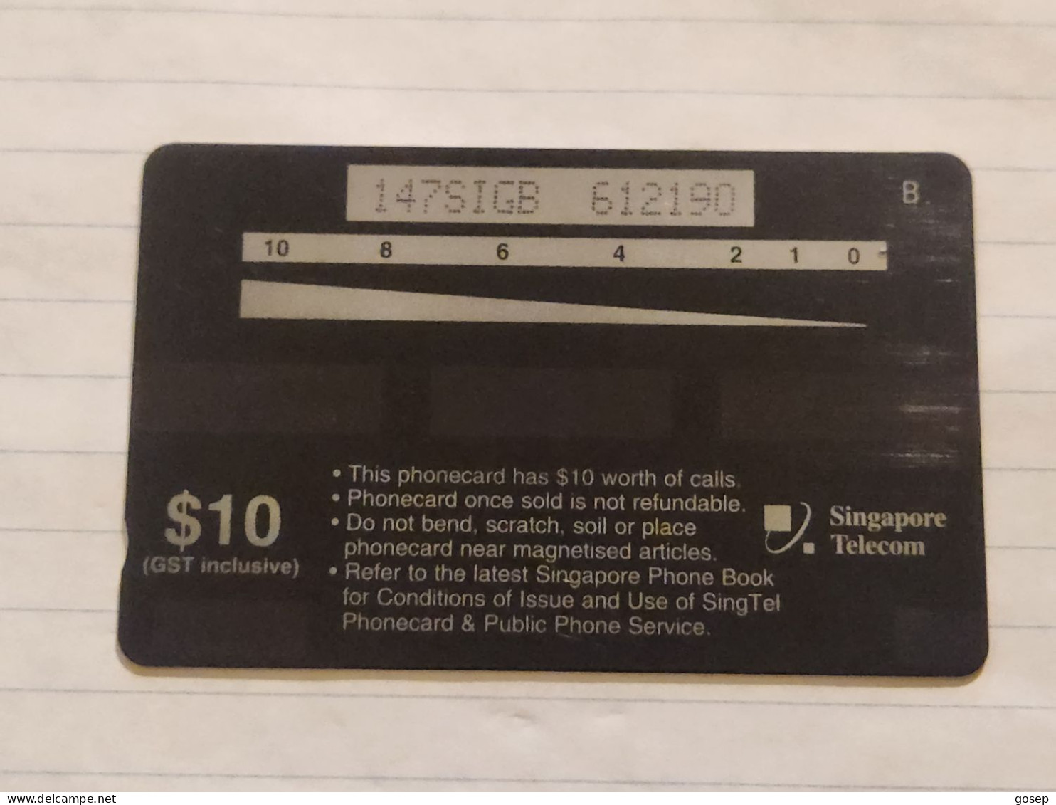 SINGAPORE-(147SIGB-0/a)-Singapore Art Museum-(97)(147SIGB-612190)($10)(1/1/1998)-used Card+1card Prepiad Free - Singapour