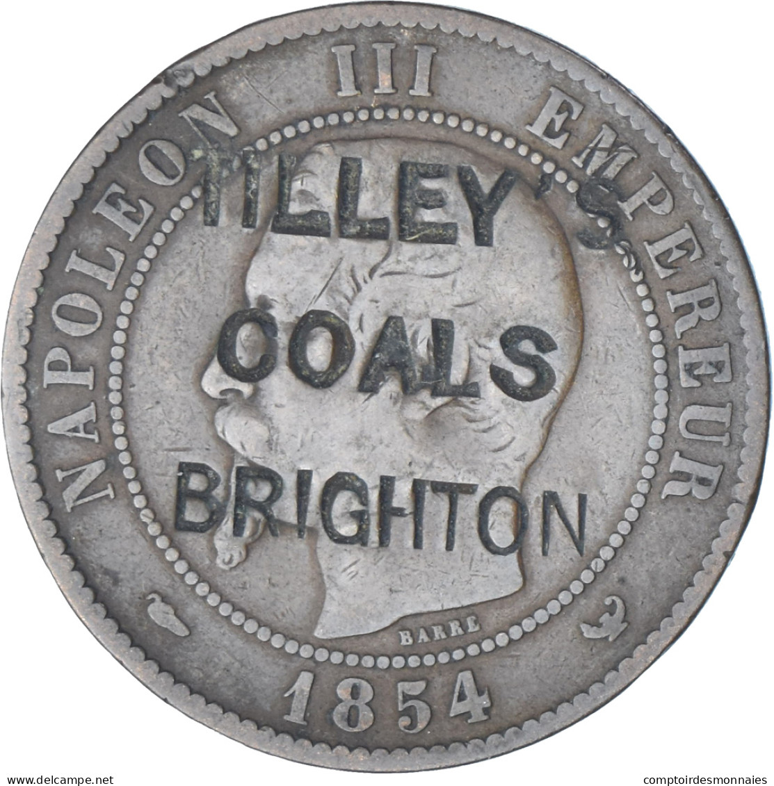 Grande-Bretagne, Jeton Publicitaire, Tilley's Coals - Brighton, TB+, Bronze - Autres & Non Classés
