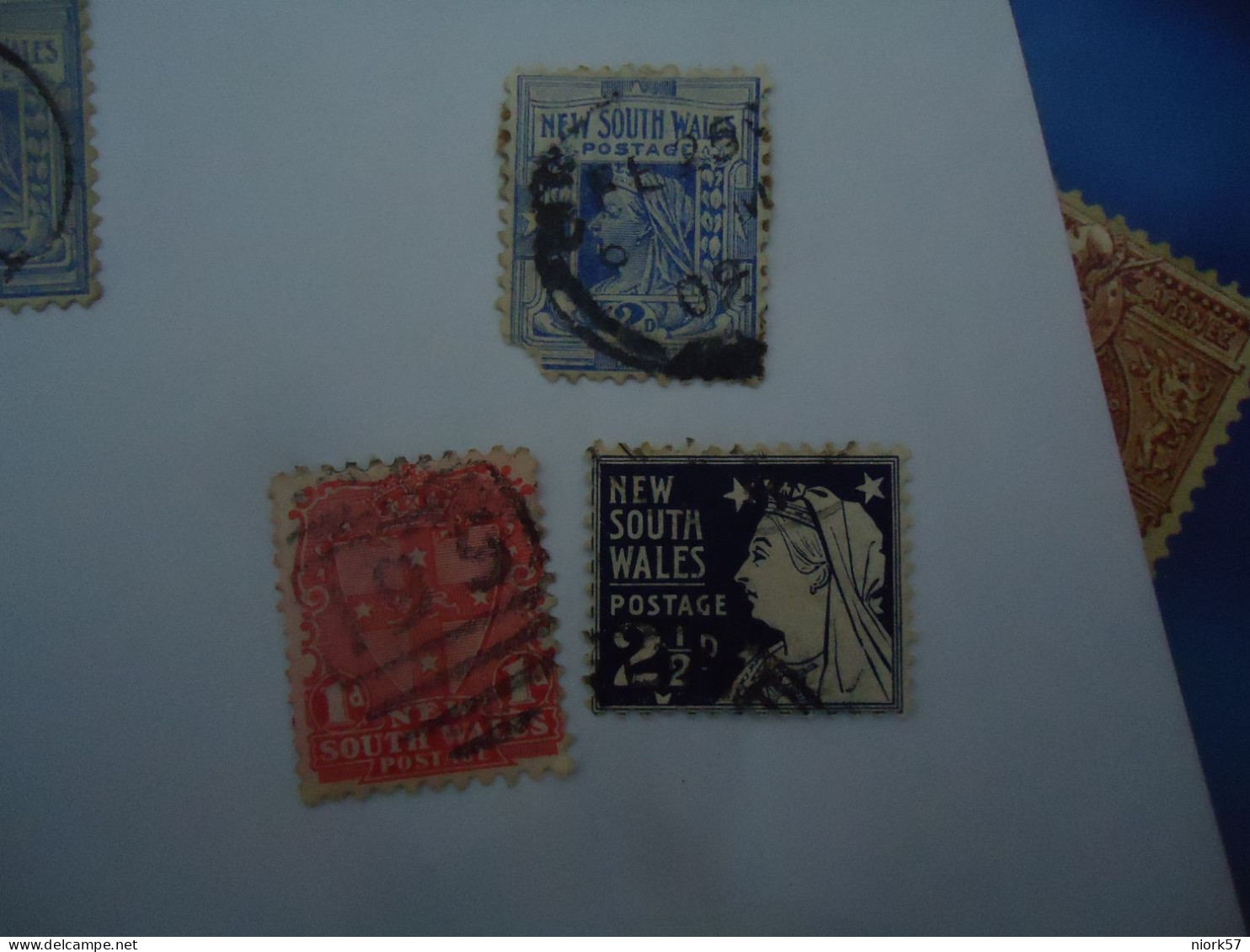 NEW SOUTH WALES  3 USED STAMPS 1890   WITH POSTMARK NUMBERS 95 - Andere & Zonder Classificatie