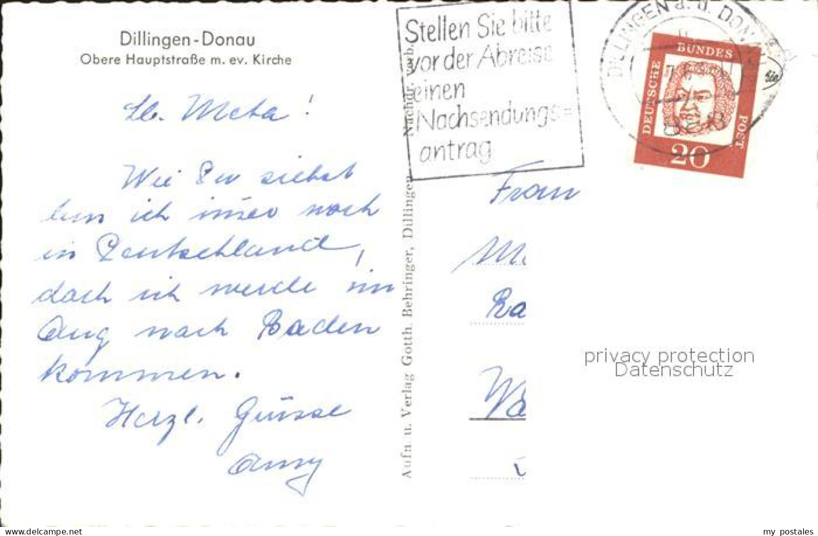 42027963 Dillingen Donau Obere Hauptstrasse Evangelische Kirche Dillingen Donau - Dillingen