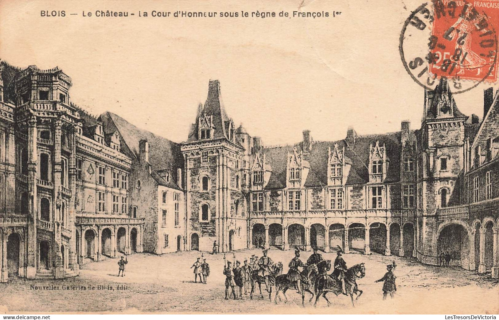 FRANCE - Blois - Le Château - La Cour D'honneur Sous Le Règne De François Ier - Carte Postale Ancienne - Blois