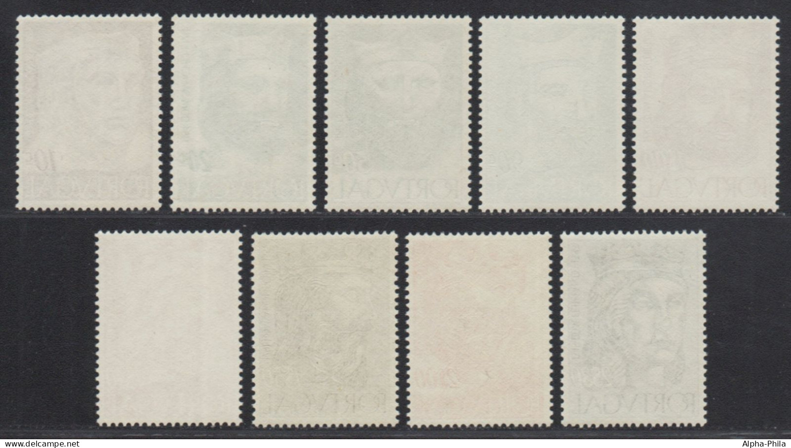 Portugal 1955 - Mi-Nr. 835-843 ** - MNH - Könige / Kings (II) - Unused Stamps