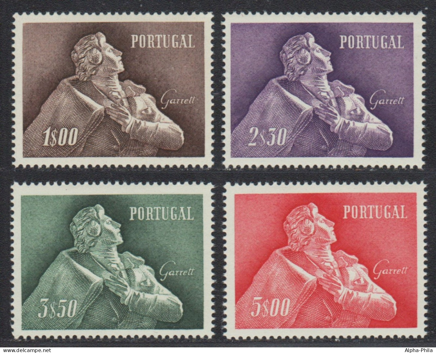 Portugal 1957 - Mi-Nr. 856-859 ** - MNH - Almeida Garrett (II) - Unused Stamps