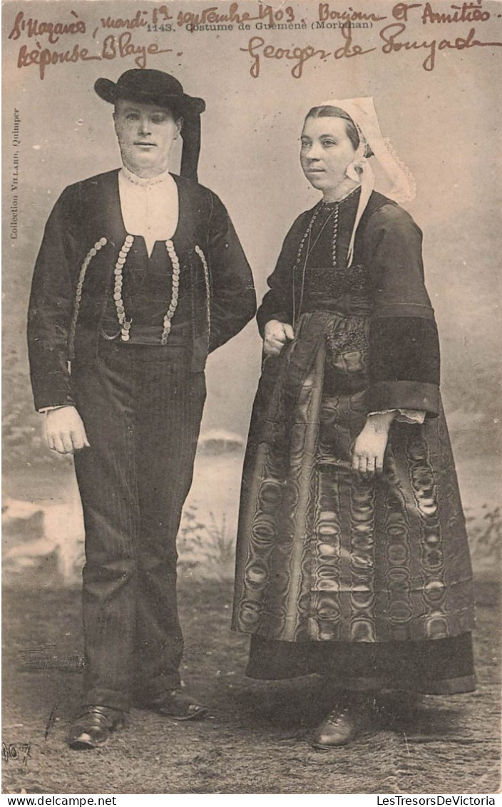 FRANCE - Costume De Guémène - Un Couple En Costume Traditionnelle - Dos Non Divisé - Carte Postale Ancienne - Other & Unclassified