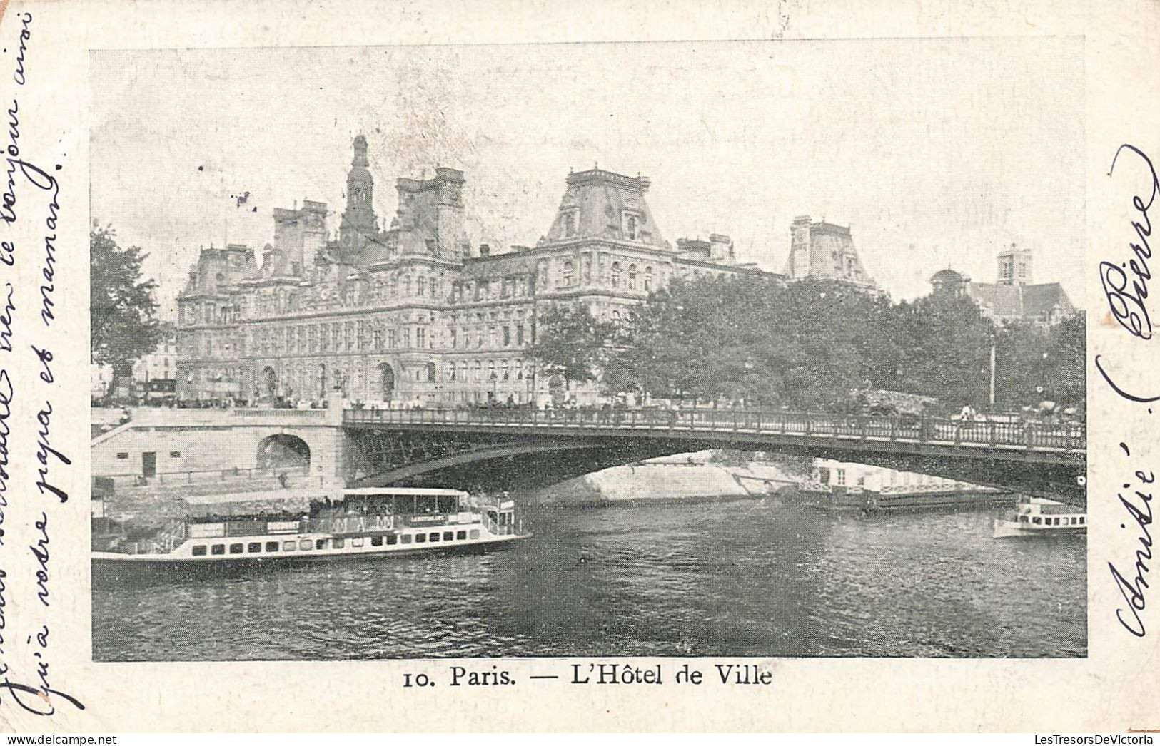 FRANCE - Paris - Vue Sur L'hôtel De Ville - Carte Postale Ancienne - Other Monuments