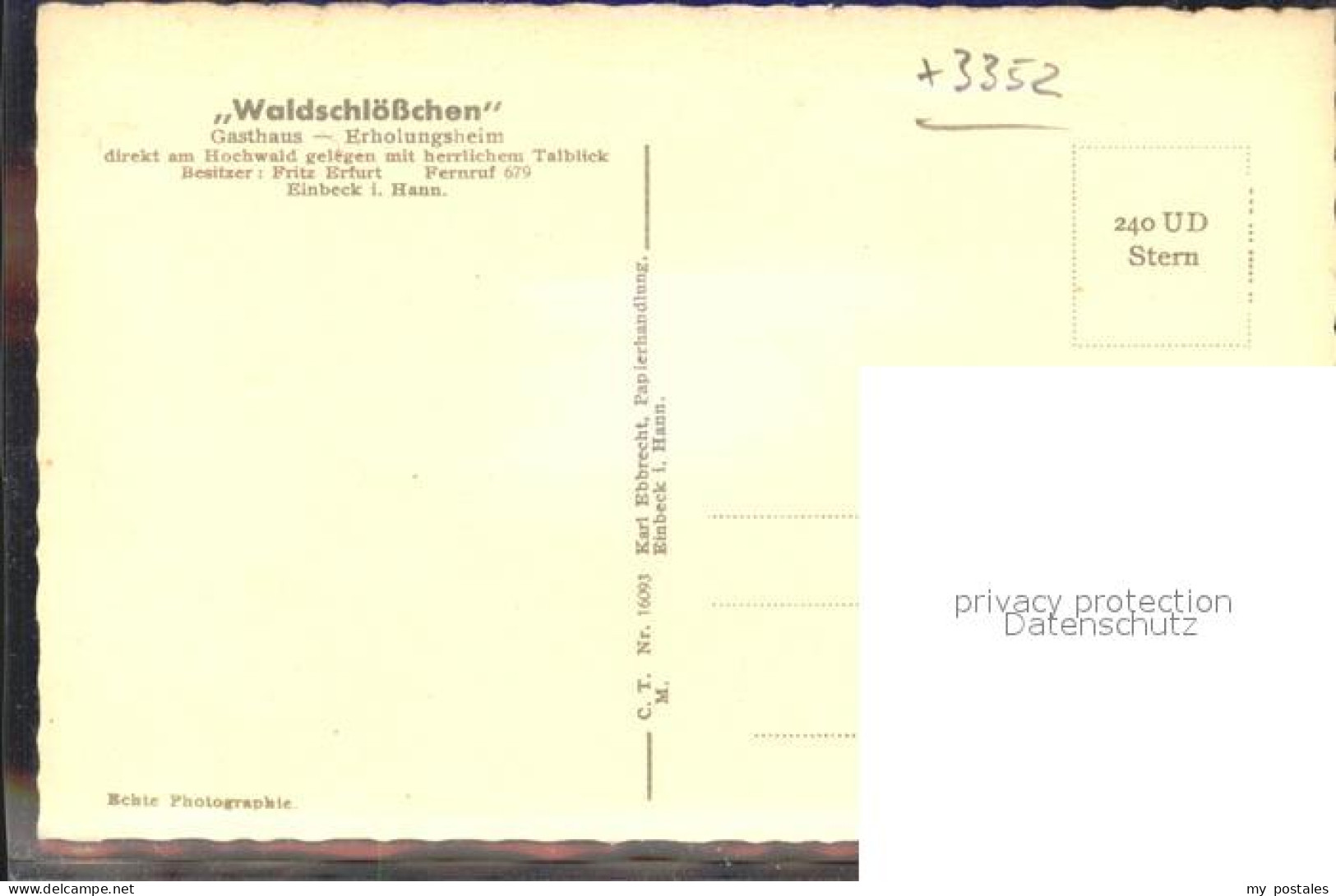 41984739 Einbeck Niedersachsen Waldschloesschen Gasthaus Erholungsheim Einbeck - Einbeck