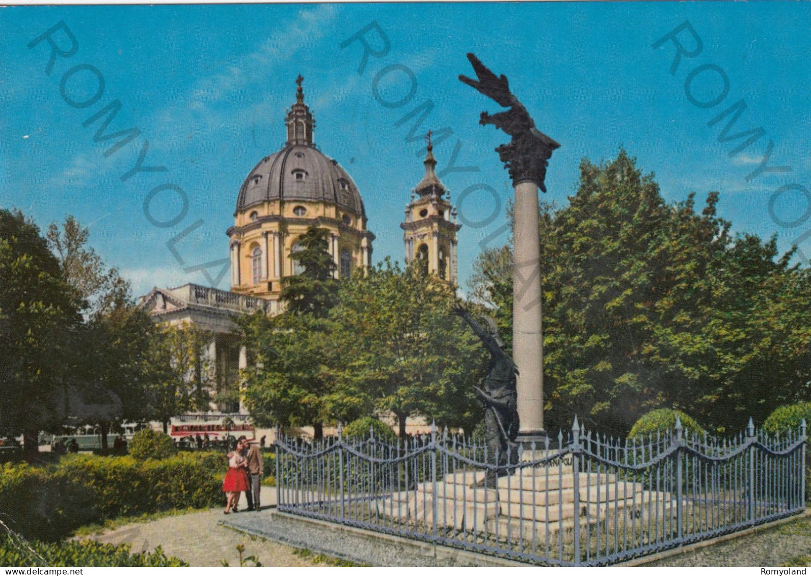 CARTOLINA  TORINO,PIEMONTE-LA BASILICA DI SUPERGA M.670-STORIA,MEMORIA,CULTURA,RELIGIONE,BELLA ITALIA,VIAGGIATA 1977 - Kerken