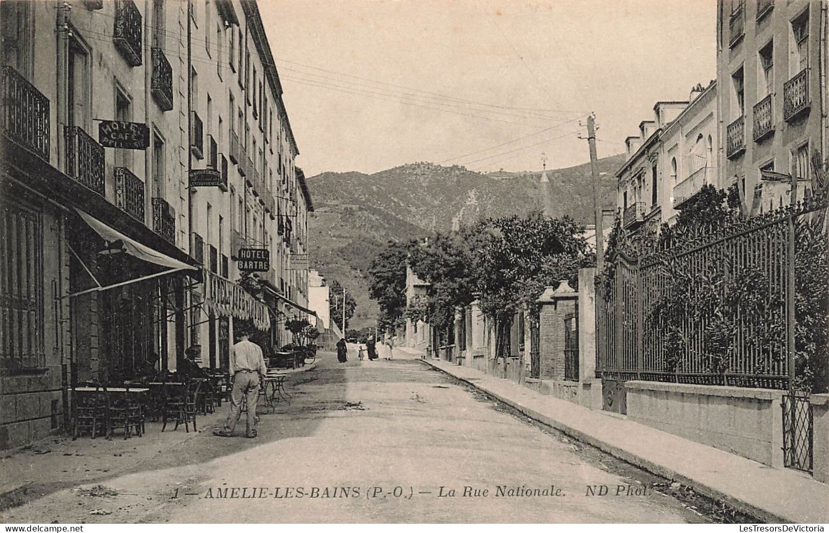 FRANCE - Amélie Les Bains - La Rue Nationale - ND Phot - Carte Postale Ancienne - Amélie-les-Bains-Palalda