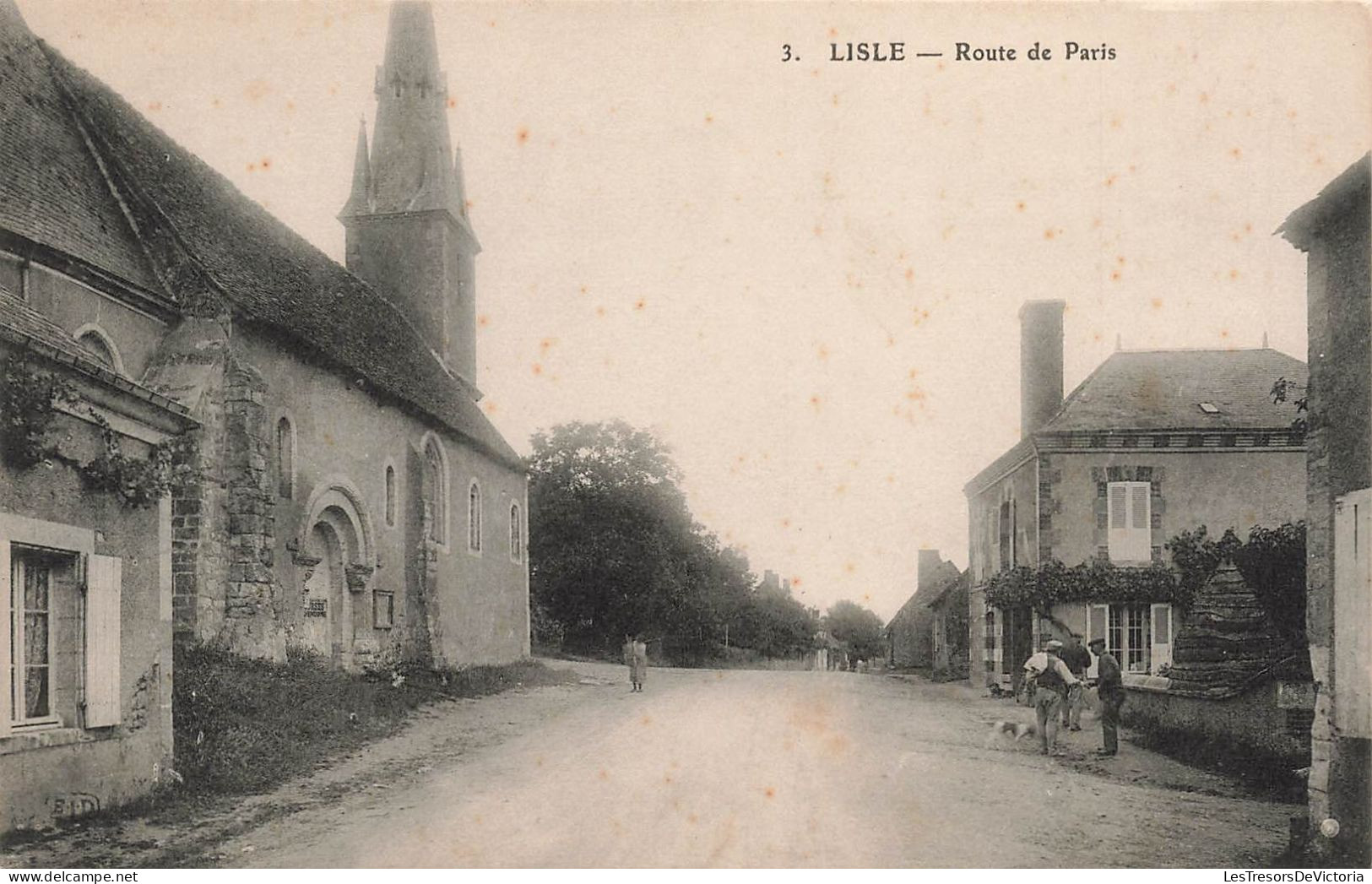 FRANCE - Lisle - Route De Paris - Carte Postale Ancienne - Lisle Sur Tarn