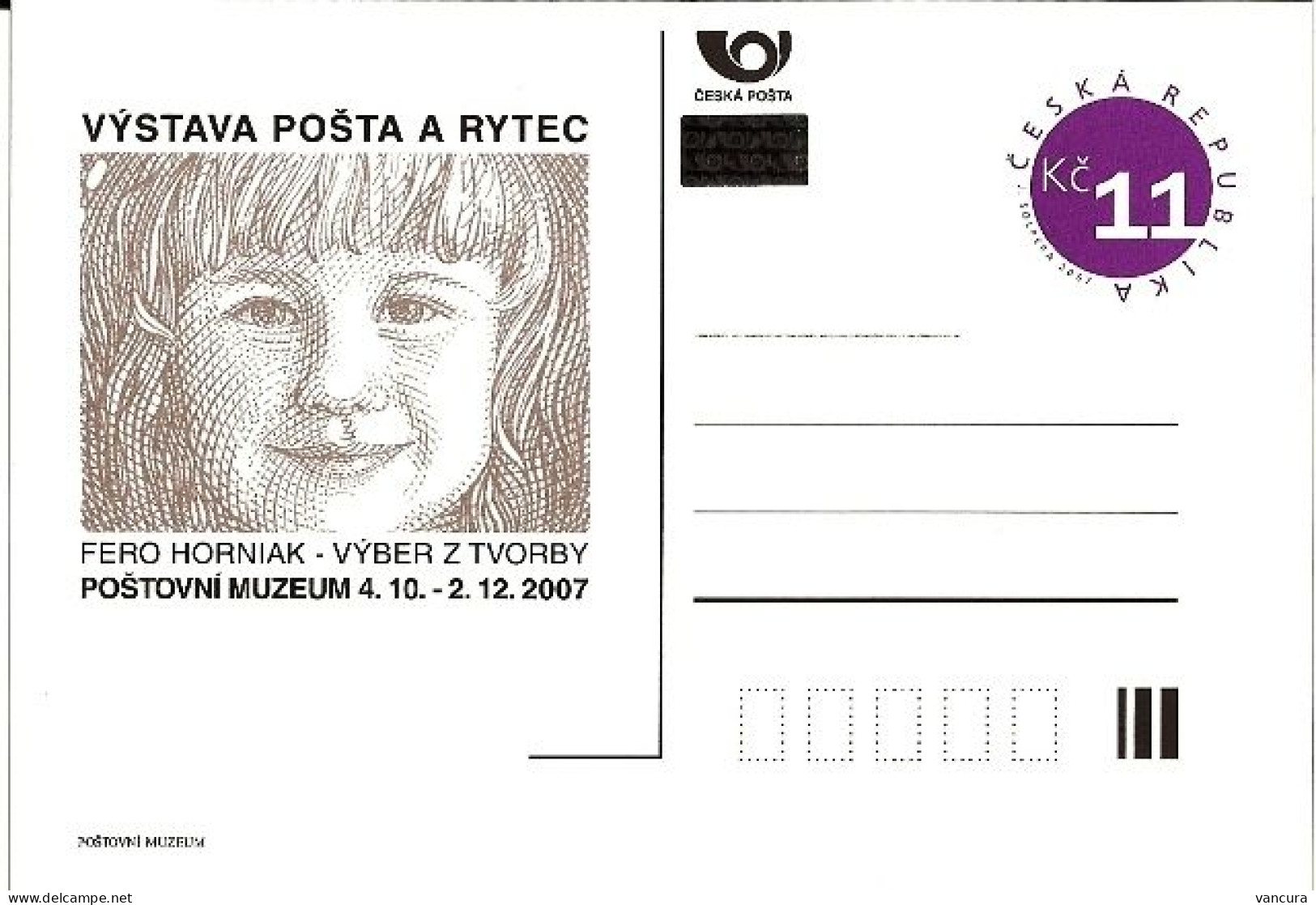 CDV PM 59 Czech Republic Fero Horniak Exhibition 2007 - Gravures