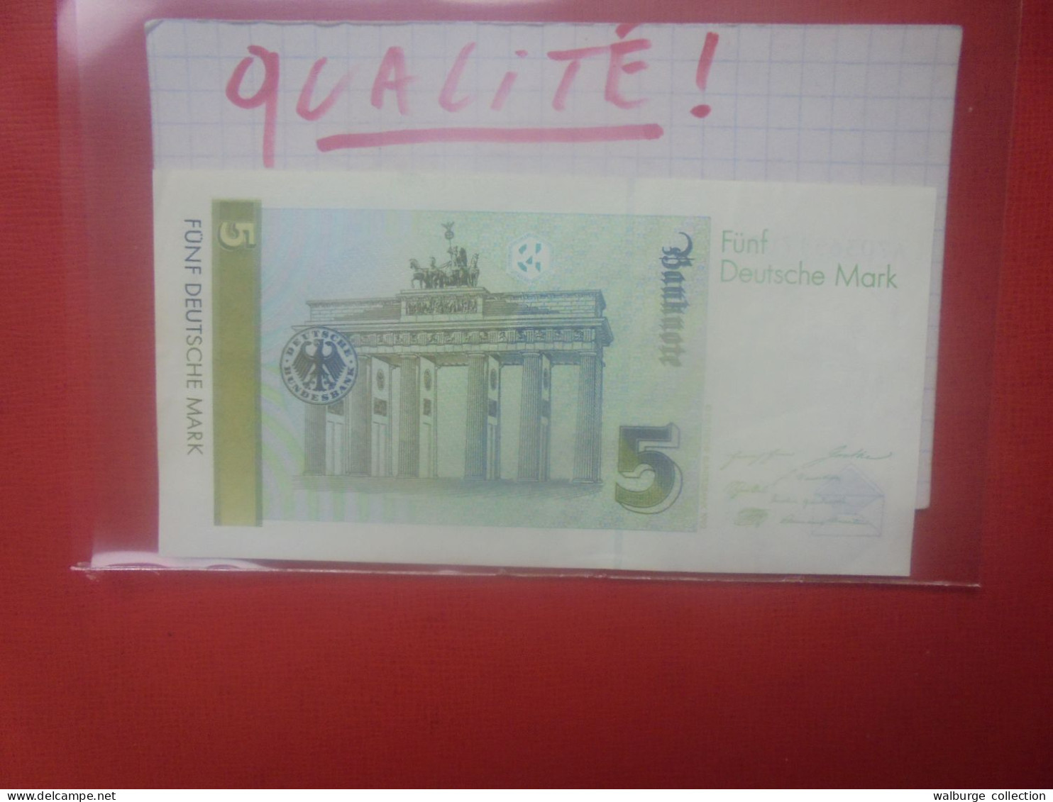 Deutsche Bundesbank 5 MARK 1991 Peu Circuler Très Belle Qualité (ALL.2) - 5 Deutsche Mark
