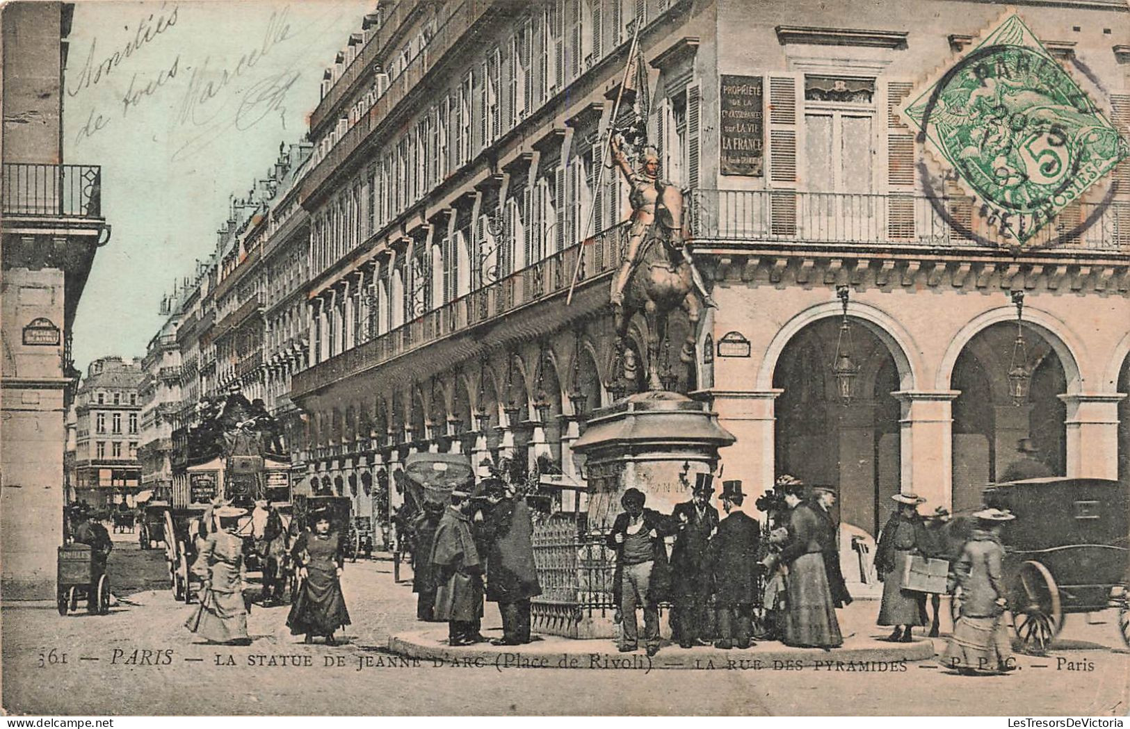 FRANCE - Paris - La Statue De Jeanne D'Arc - Place De Rivoli - La Rue Des Pyramides - Carte Postale Ancienne - Other & Unclassified