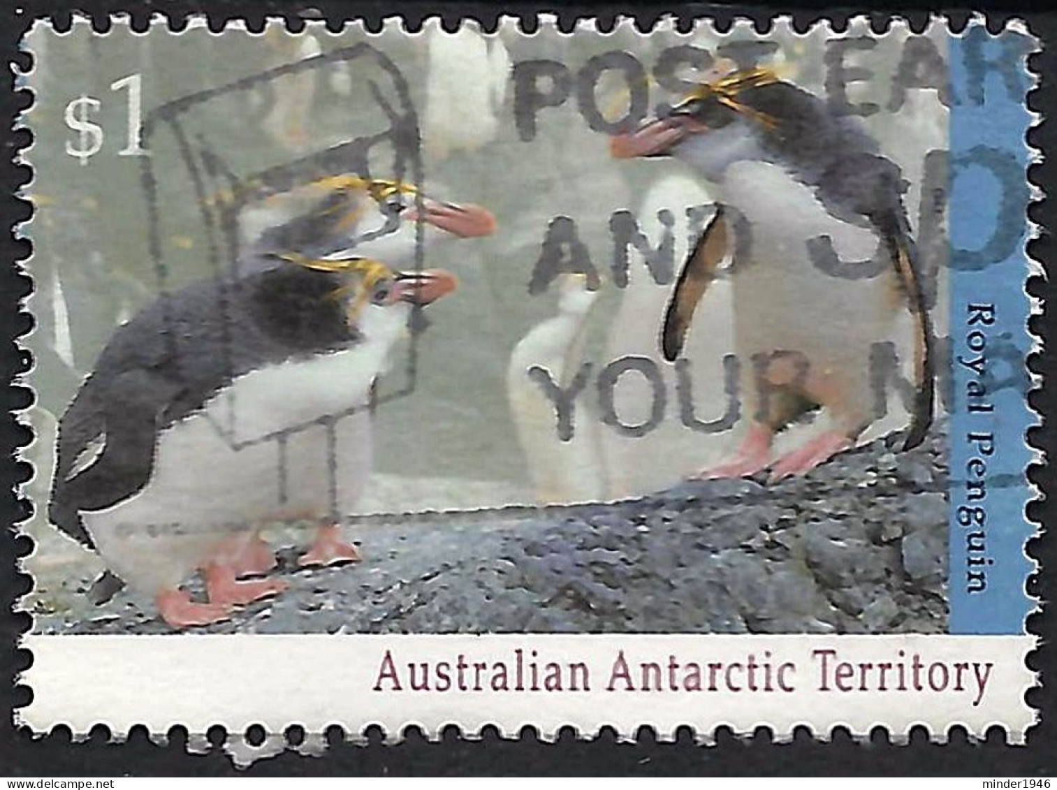 AUSTRALIAN ANTARCTIC TERRITORY (AAT) 1992 QEII $1 Multicoloured, Wildlife-Royal Penguin SG94 Used - Gebraucht