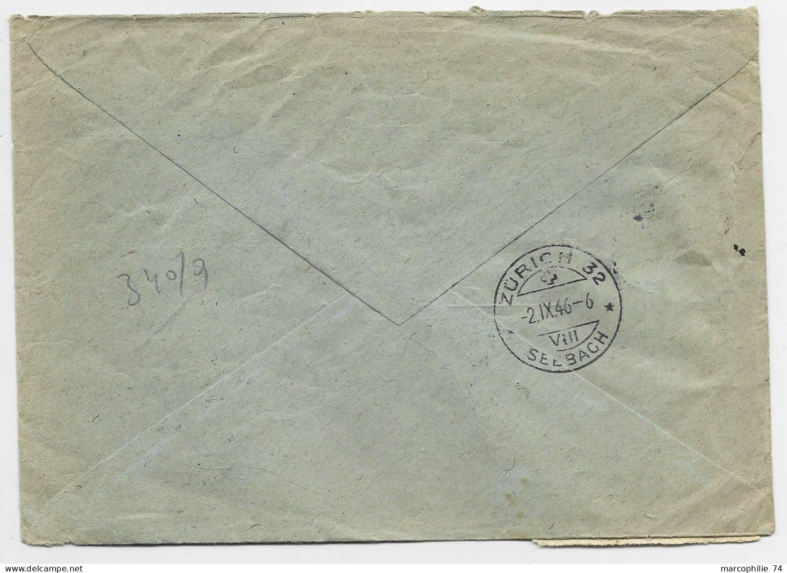 POLAND POLSKA 13ZTX3+17ZTX2 LETTRE COVER AVION REC WARSZAWA 1946 TO HELVETIA - Brieven En Documenten