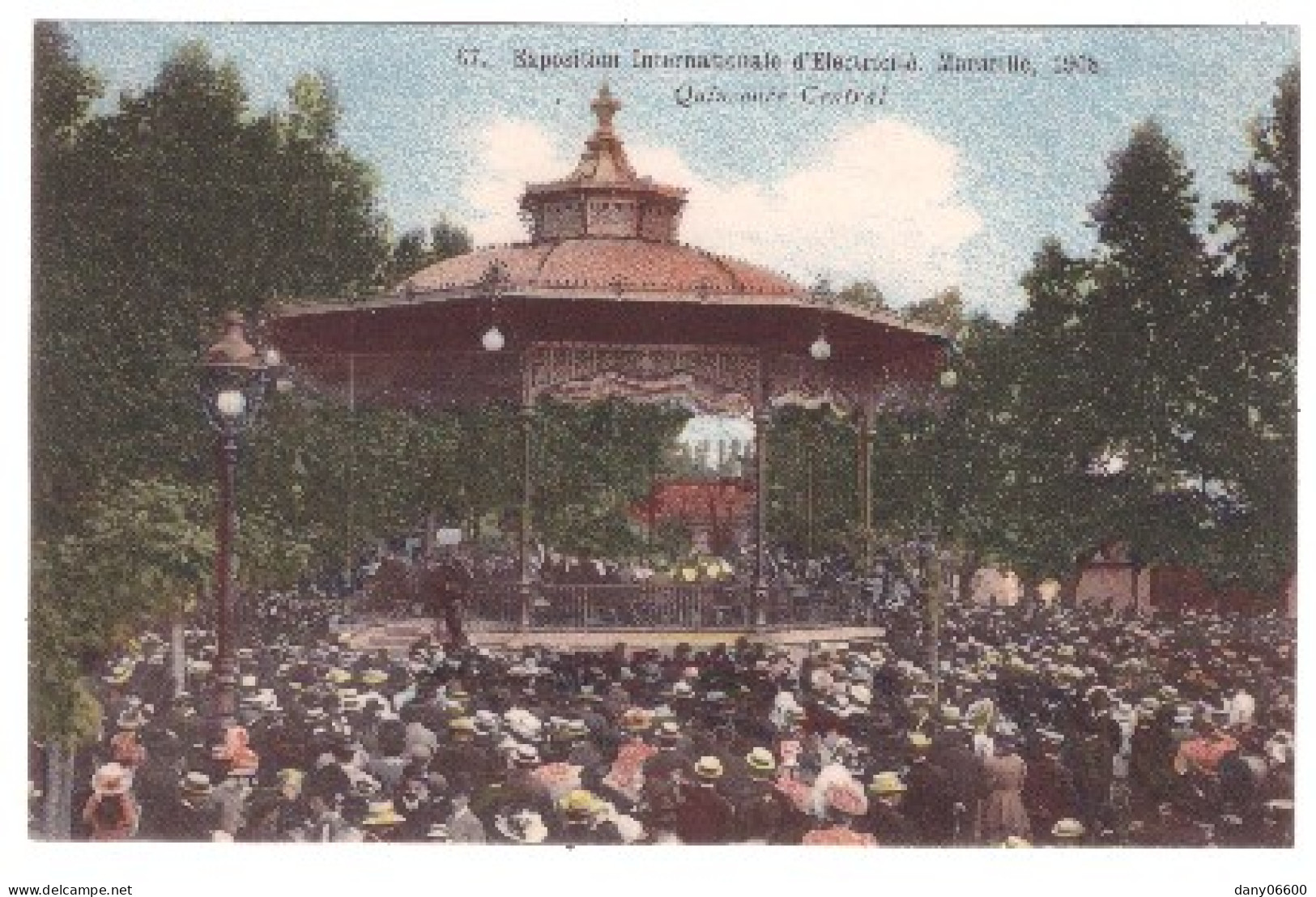 MARSEILLE - EXPOSITION INTERNATIONALE D ELECTRICITE - Quinconce Central  (carte Animée) - Internationale Tentoonstelling Voor Elektriciteit En Andere