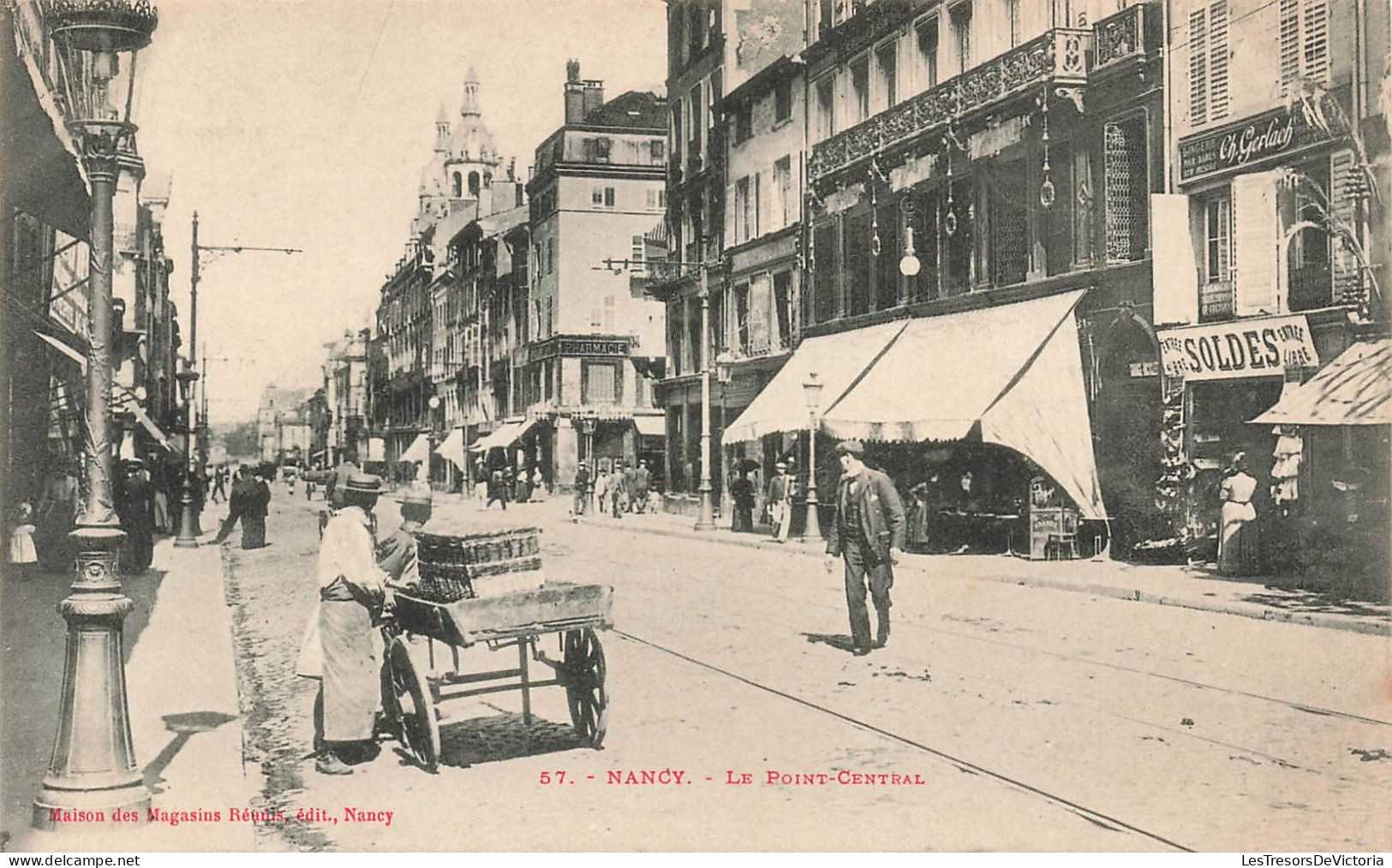 FRANCE - Nancy - Le Point Central - Animé - Vendeur Ambulant - Carte Postale Ancienne - Nancy