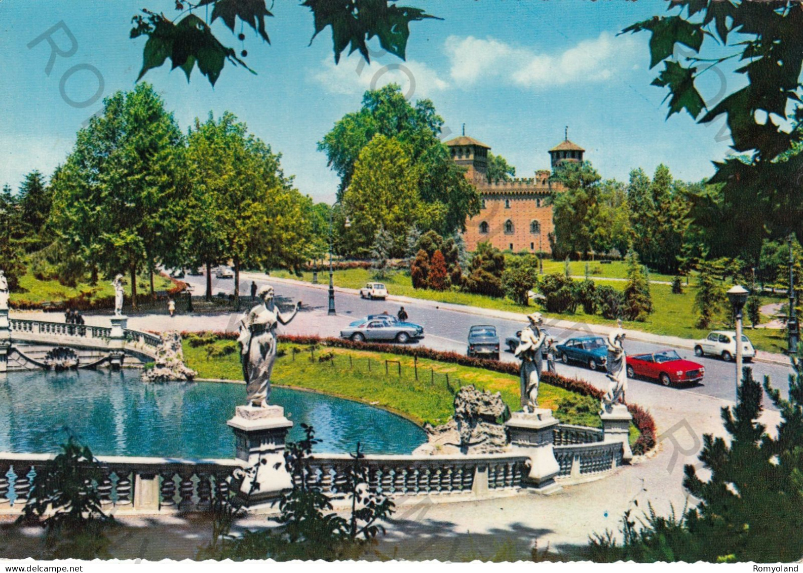 CARTOLINA  TORINO,PIEMONTE-PARCO DEL VALENTINO-FONTANA MONUMENTALE-STORIA,MEMORIA,RELIGIONE,BELLA ITALIA,VIAGGIATA 1968 - Parcs & Jardins