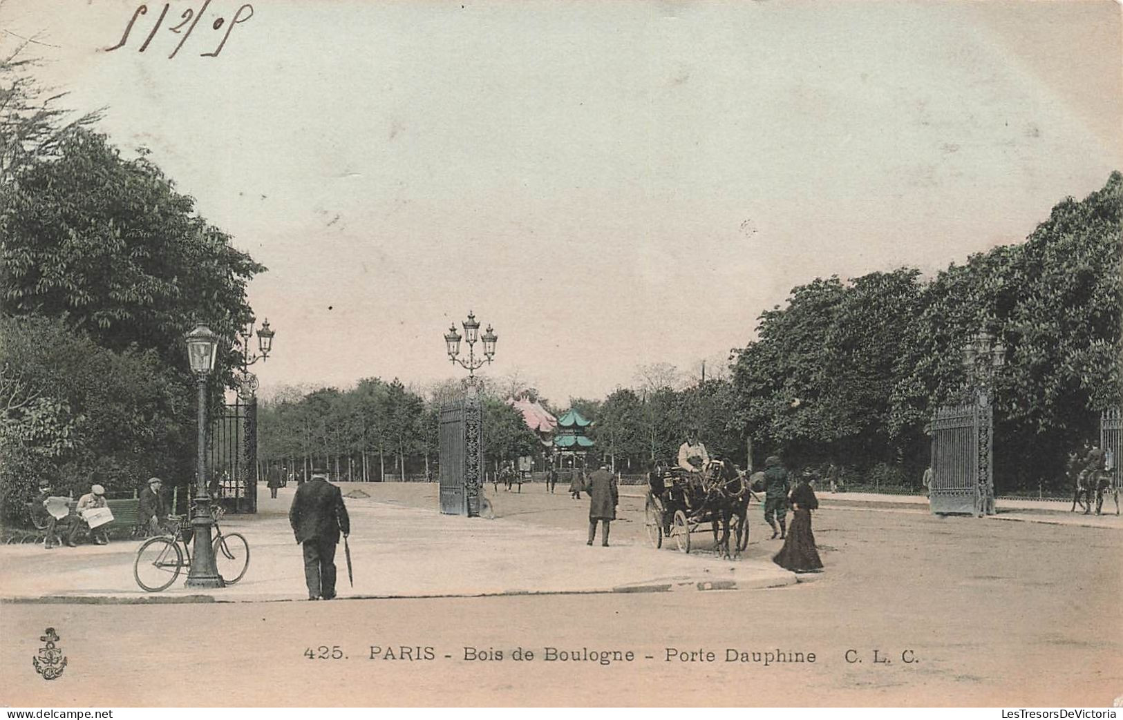 FRANCE - Paris - Bois De Boulogne - Porte Dauphine - CLC - Colorisé - Carte Postale Ancienne - Parcs, Jardins