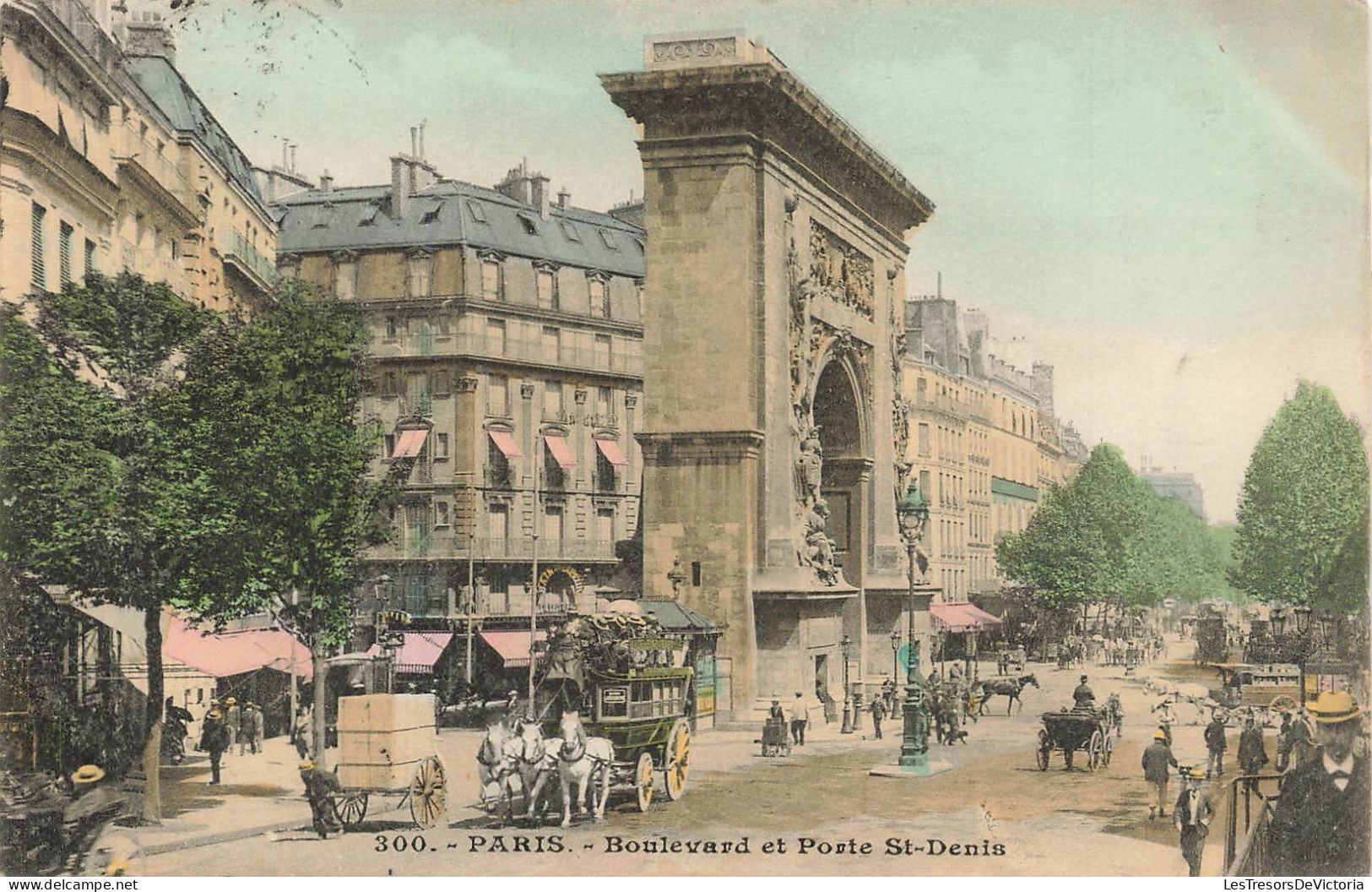 FRANCE - Paris - Boulevard Et Porte Saint Denis - Colorisé - Animé - Carte Postale Ancienne - Other & Unclassified