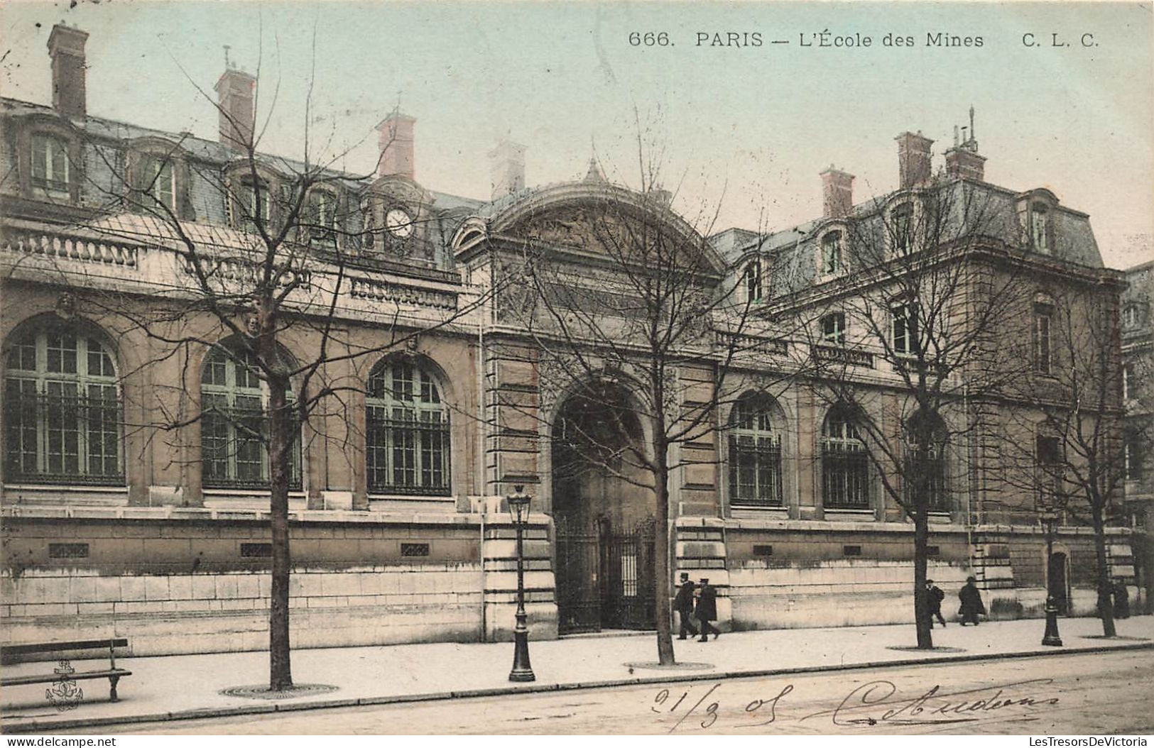 FRANCE - Paris - Vue Générale De L'école Des Mines - Colorisé - Carte Postale Ancienne - Enseignement, Ecoles Et Universités