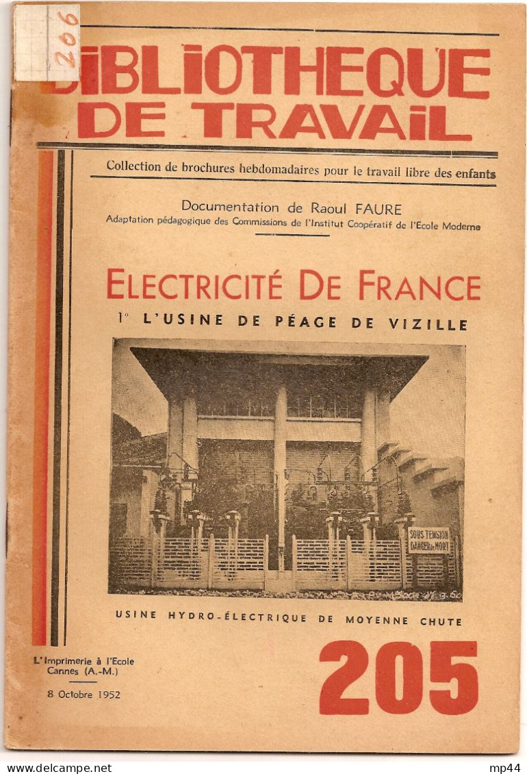 126---Bibliothèque De Travail 38 Electricité De France Usine De Péage De Vizille - Rhône-Alpes