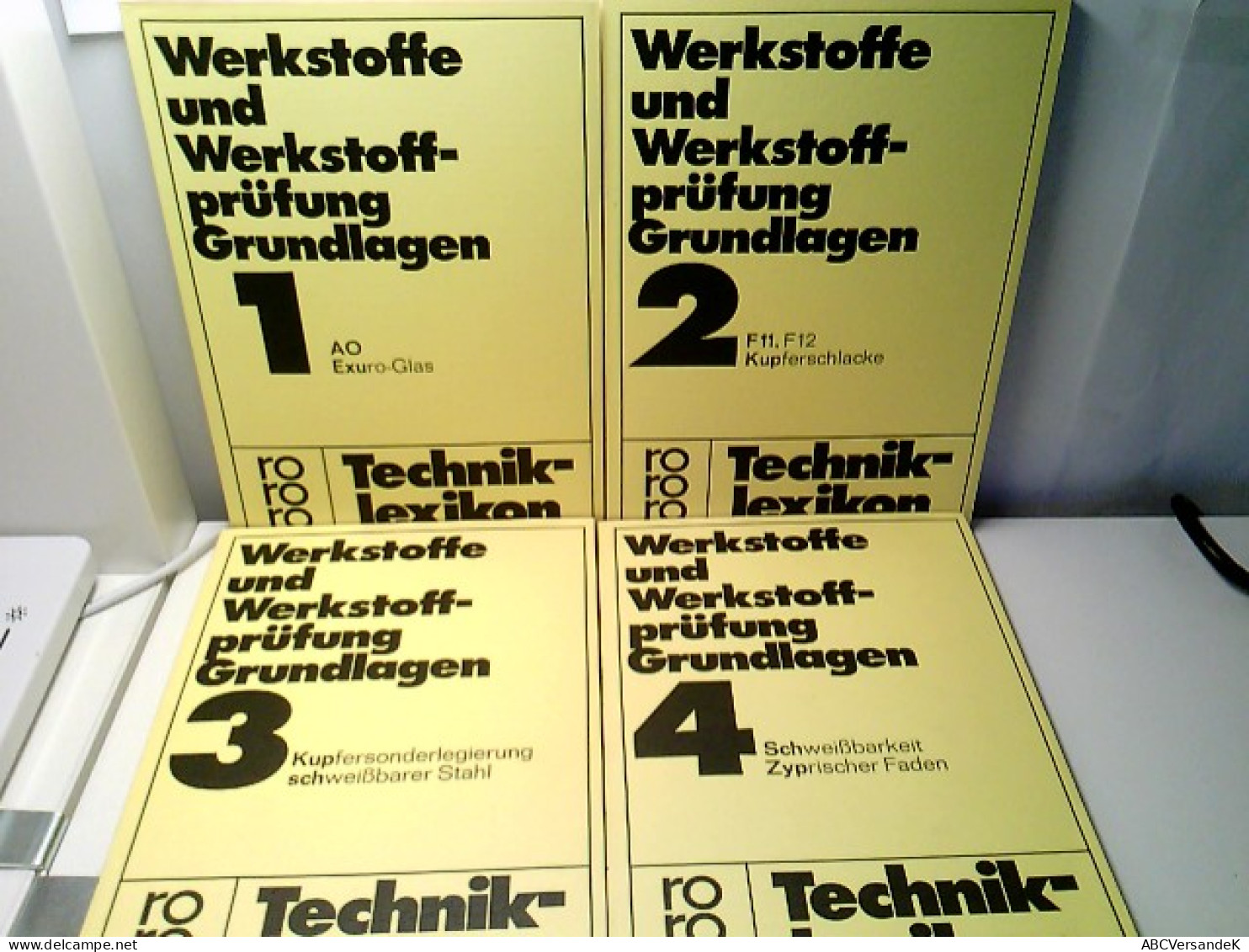 Konvolut: 4 Bände (von4) Werkstoffe Und Werkstoffprüfung - Grundlagen. - Tecnica