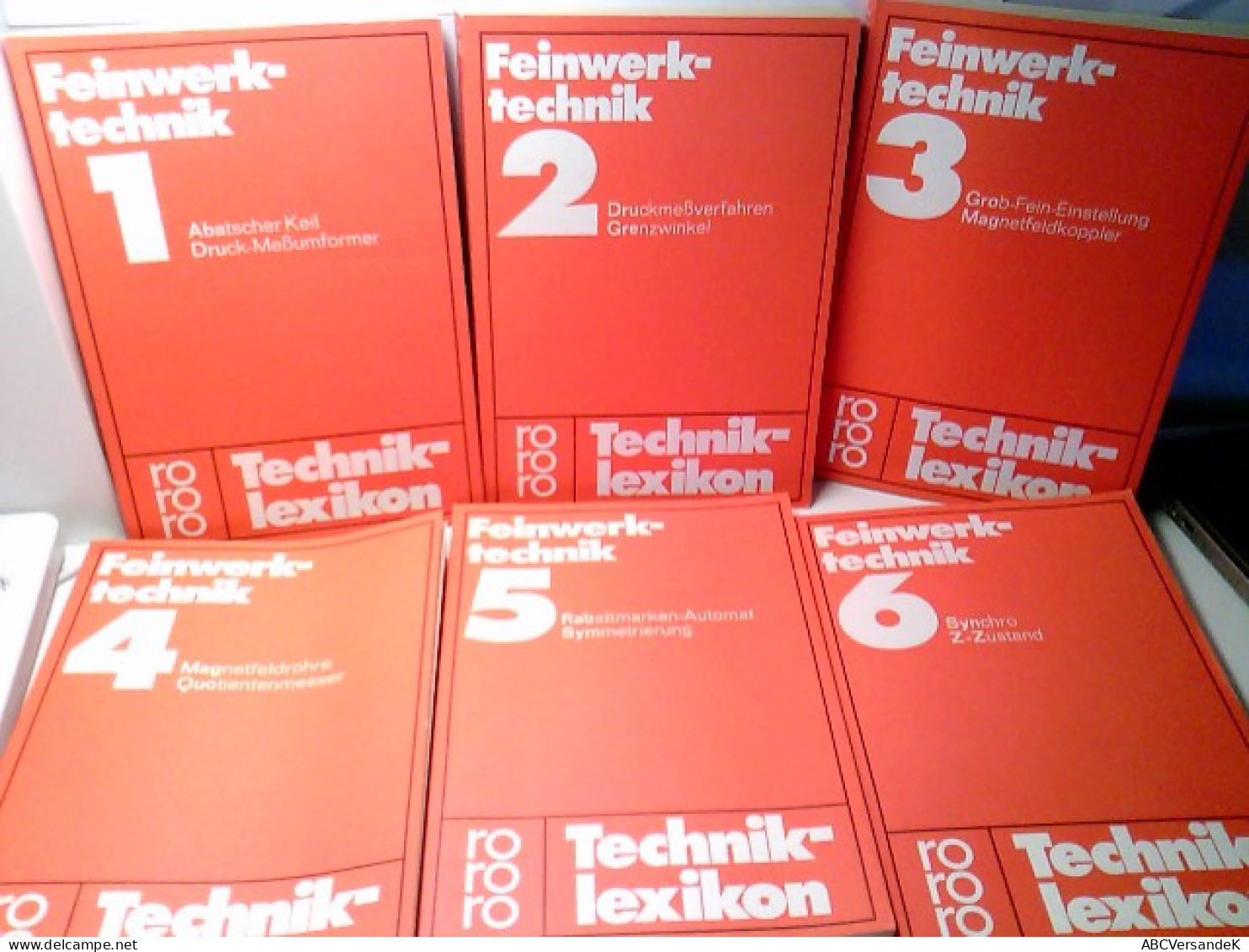 Konvolut: 6 Bände (von 6) Rororo Techniklexikon Feinwerktechnik - Technique